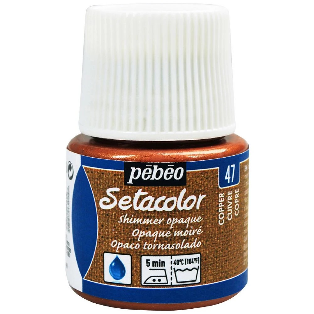1 Pebeo Setacolor Fabric Paint 45mL Shimmer Copper, 1 of 1