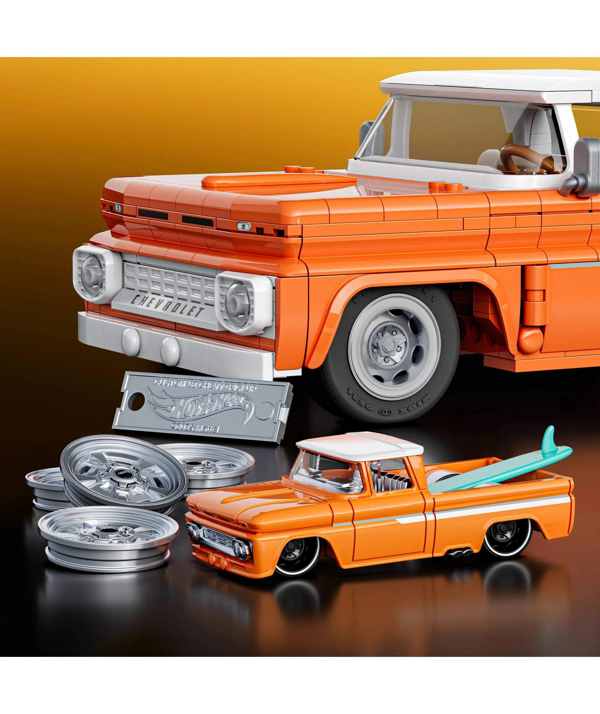 5 Mattel Brick Shop Hot Wheels Custom ’62 Chevy Pickup Building Toy Kit - Multi, 5 of 6
