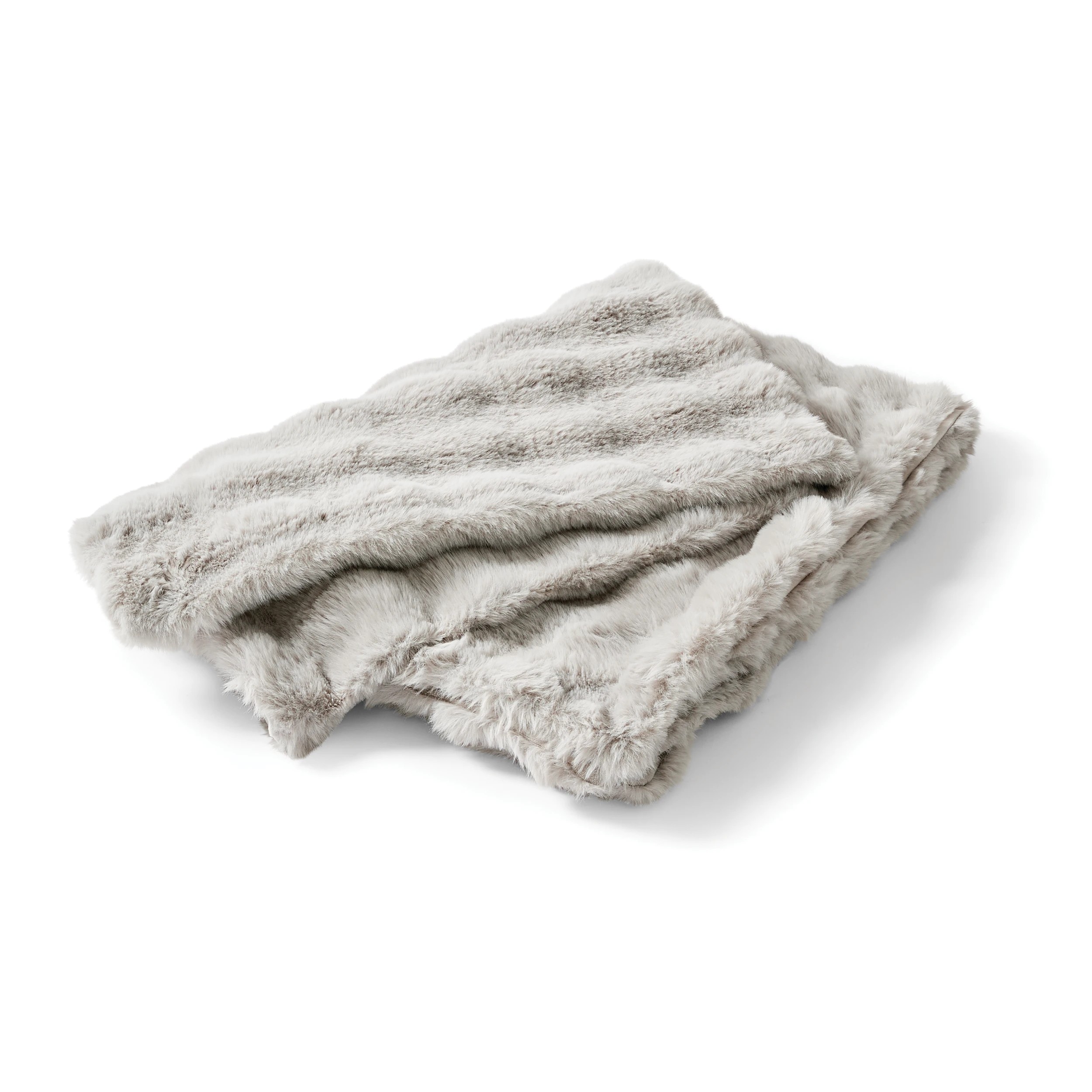 3 Faux Fur Throw - Grey, 3 of 6