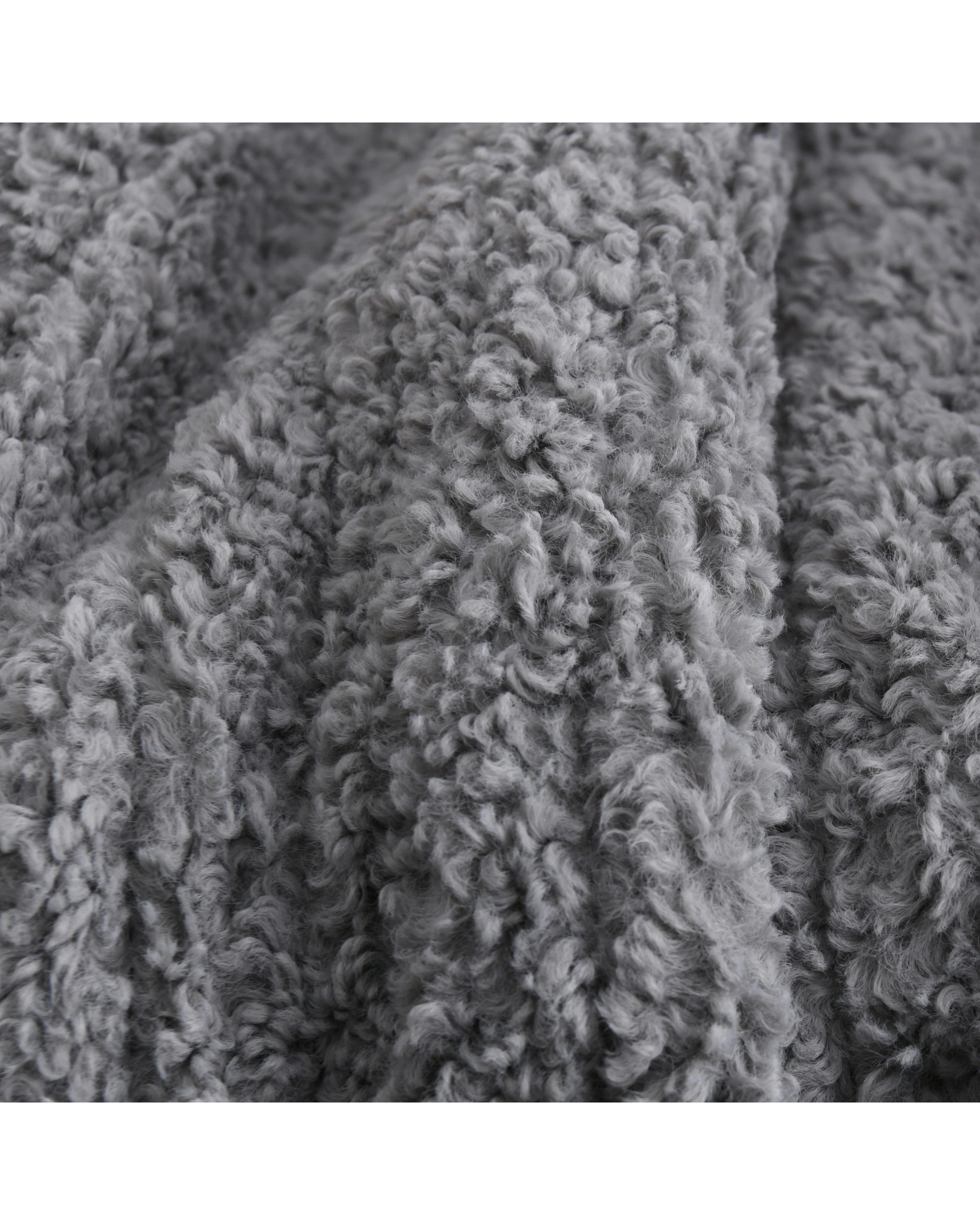 3 Dreamaker Teddy Fleece Heated Throw 130x160cm - Light Grey, 3 of 6