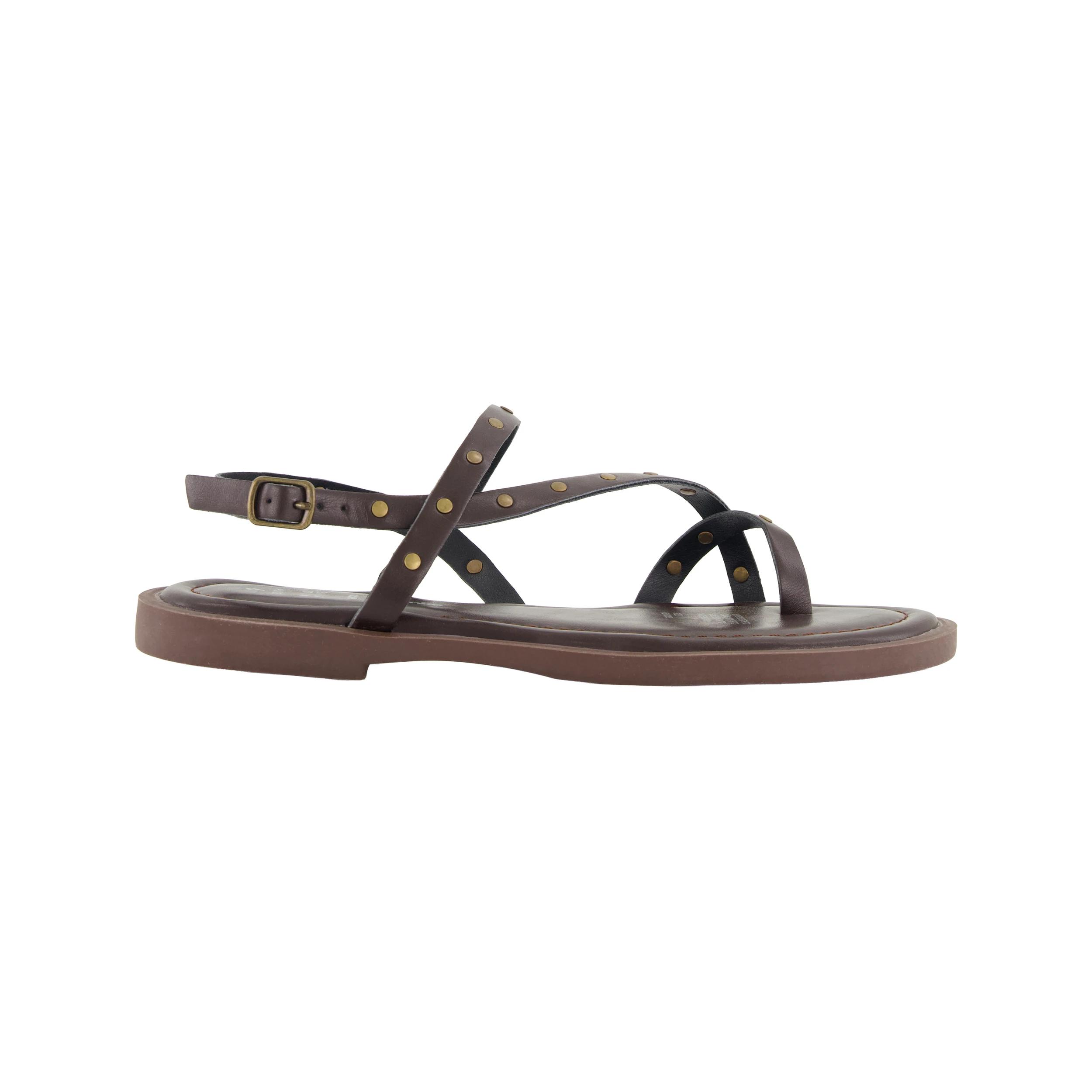 1 Strappy Studded Sandals Bittr Choc, 1 of 3
