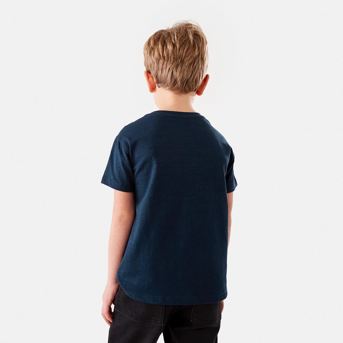 2 Plain Cotton T-shirt Dress Navy, 2 of 7