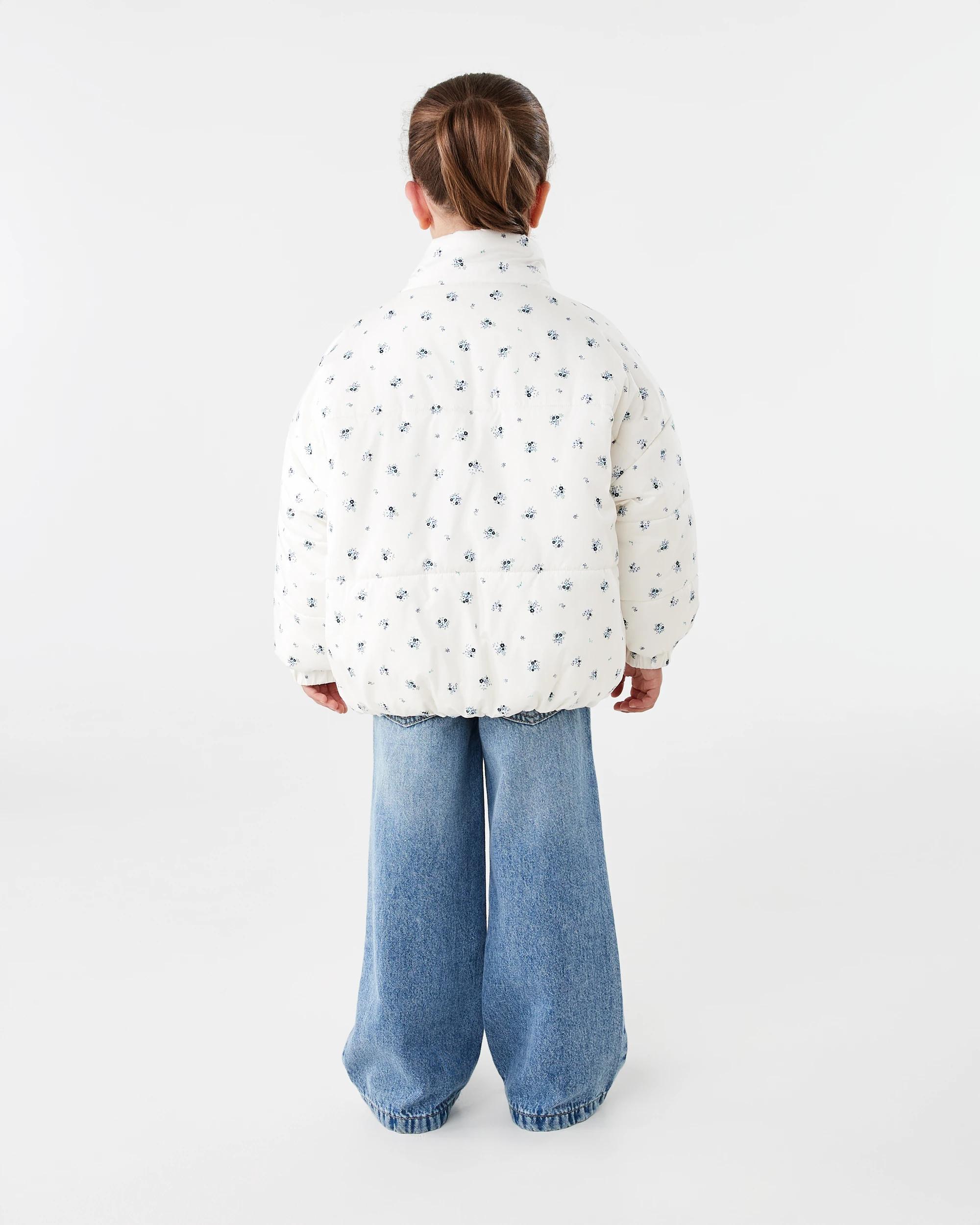 10 Oversized Puffer Jacket Bge Floral, 10 of 10