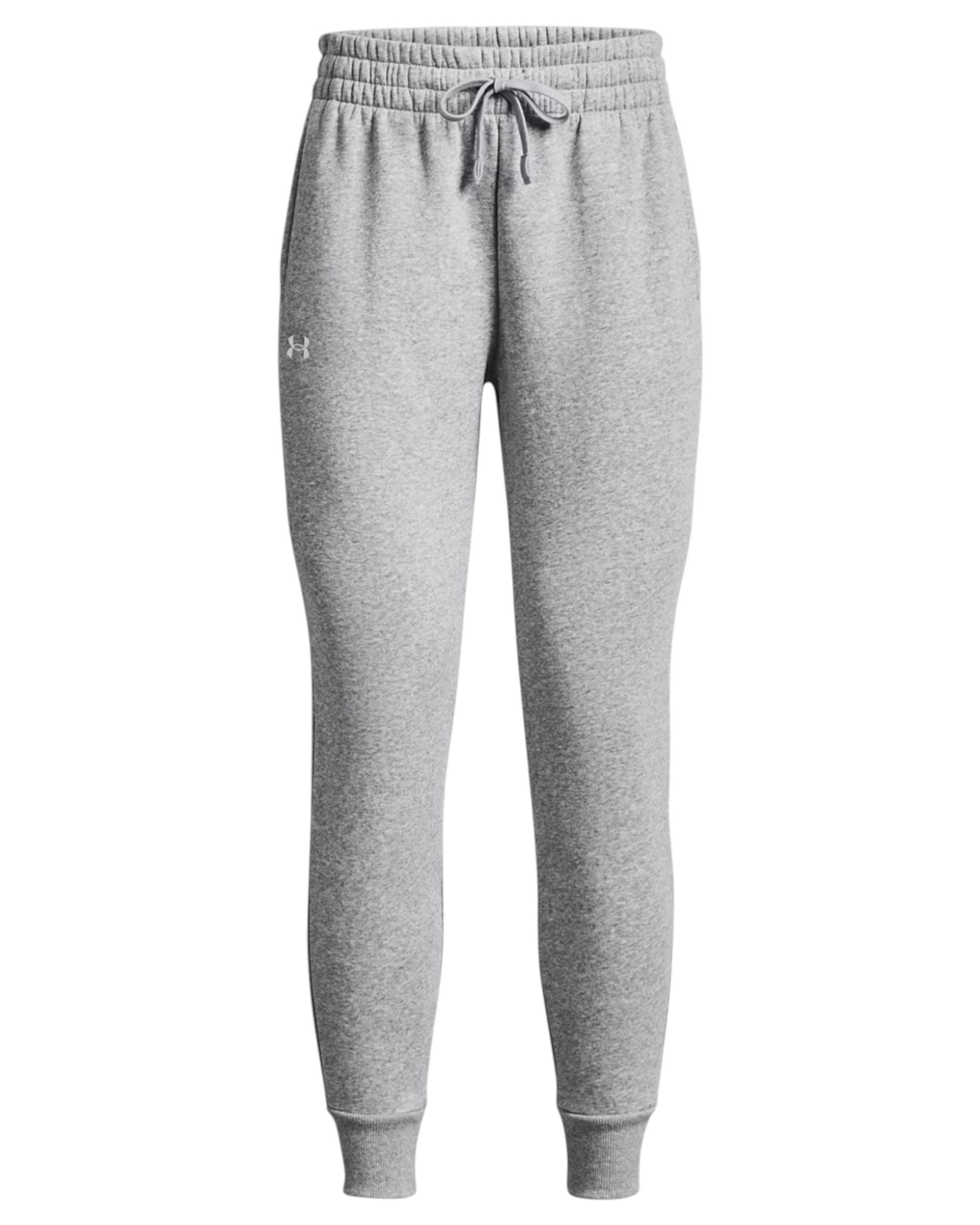 1 Under Armour Womens Rival Fleece Jogger Pants Grey Trackies Grey, 1 of 6