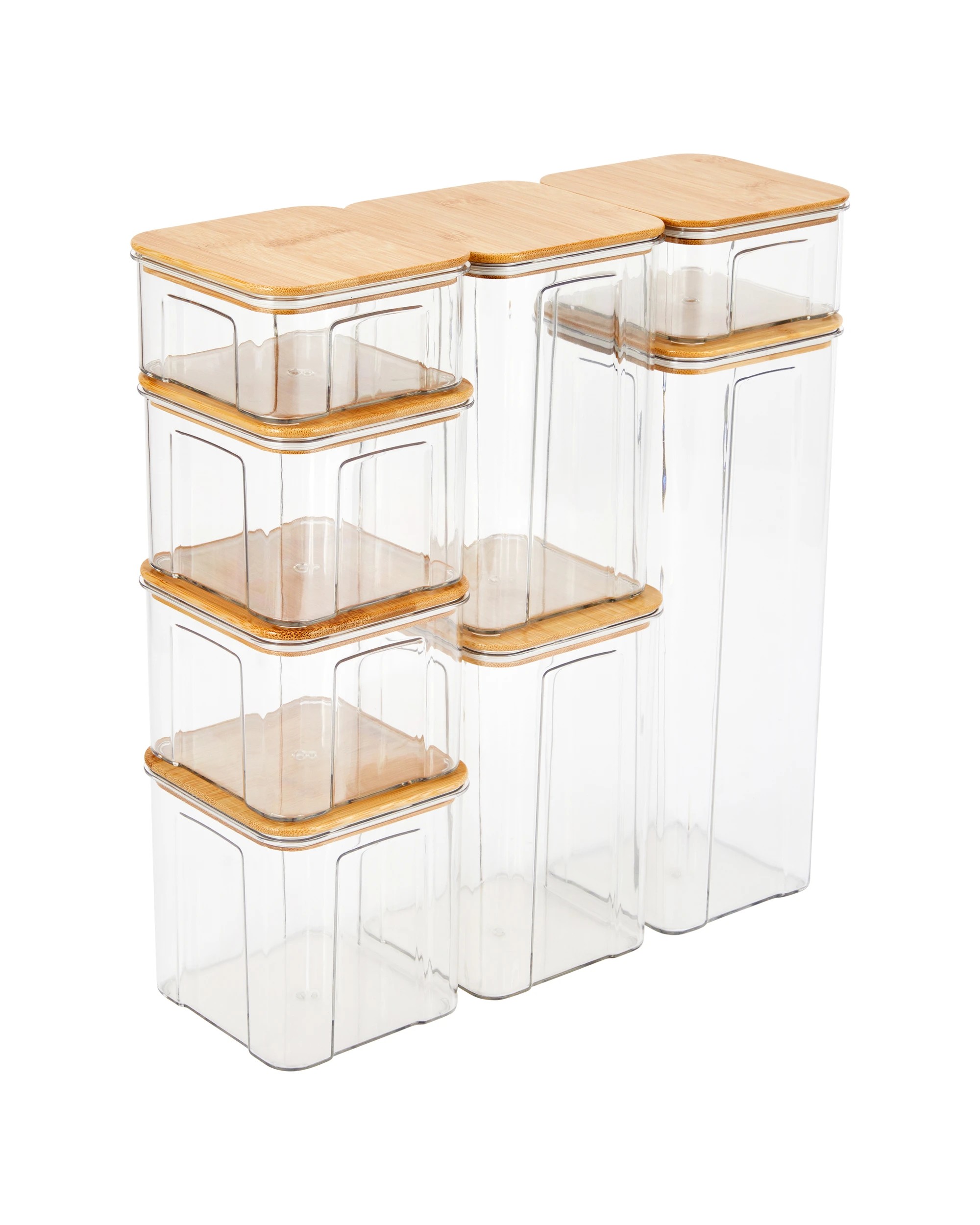 1 8 Piece Bamboo Lid Food Storage Set, 1 of 10