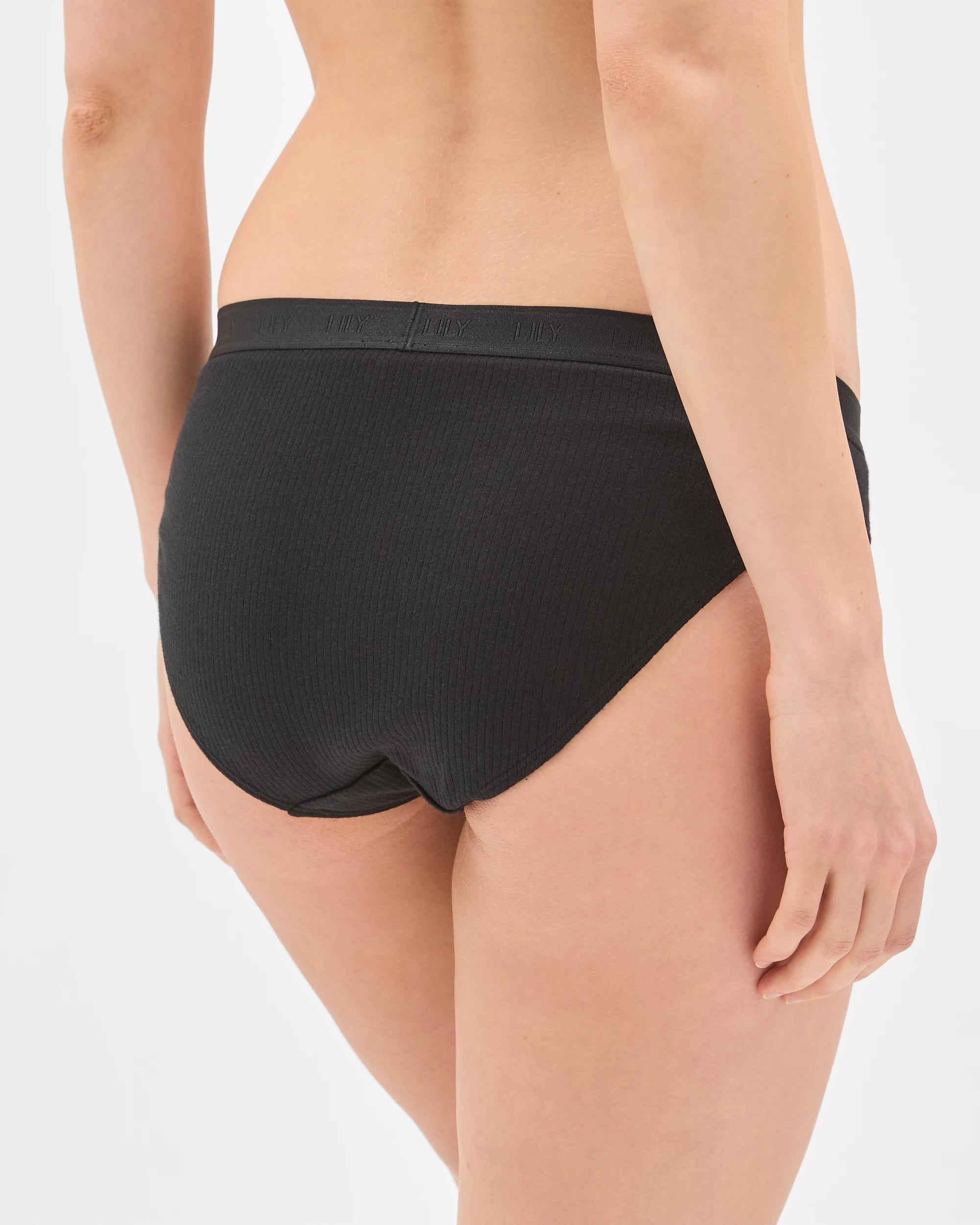 4 Lily Loves Organic Cotton 2 Pack Bikini Briefs BLACK, 4 of 4