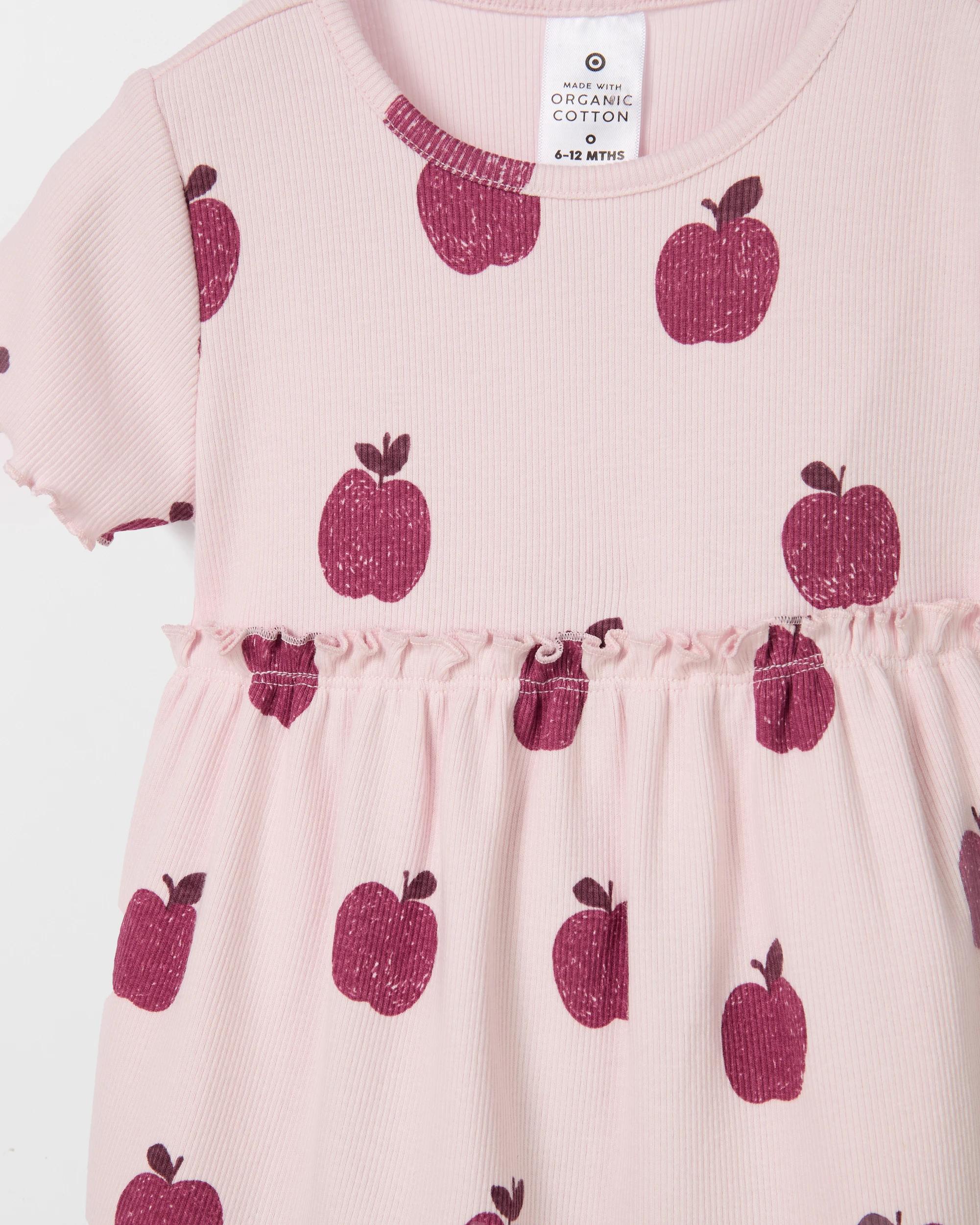 3 Target Baby Organic Cotton Baby Rib Dress and Leggings 2 Piece Set APPLES, 3 of 4