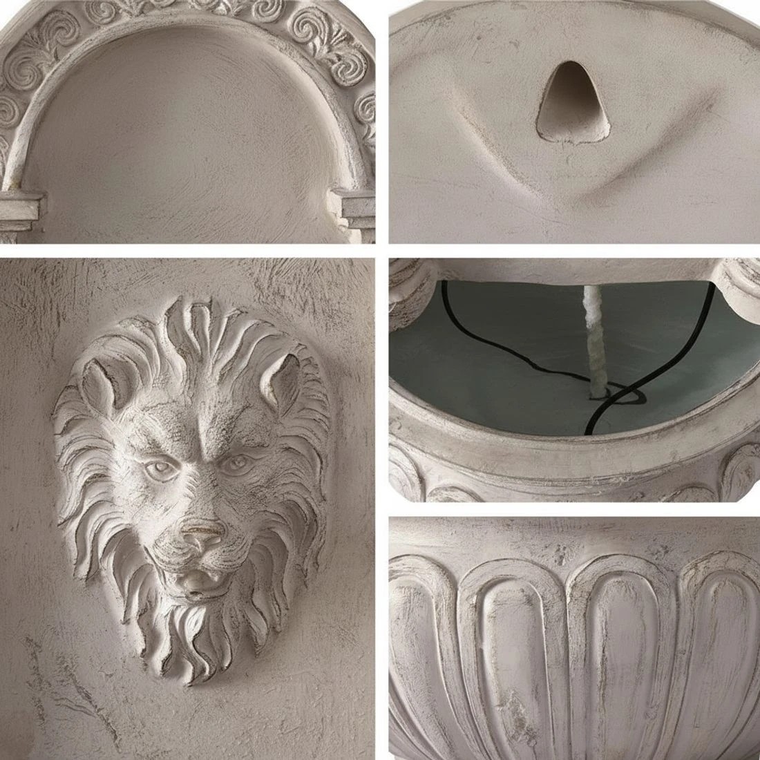 7 Gardeon Solar Fountain Water Feature Wall Mount Garden Fountains 77CM - Beige, 7 of 7