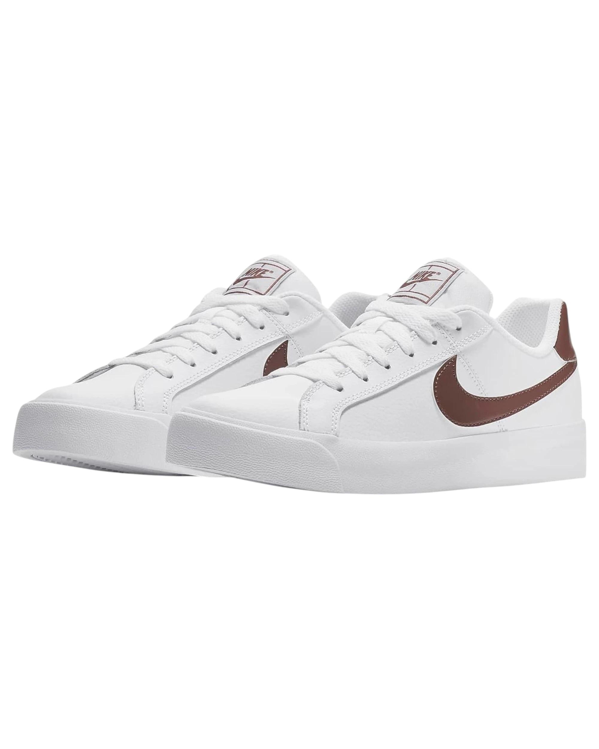 5 Nike Womens Court Royale AC Athletic Shoes WHITE/MAUVE, 5 of 6