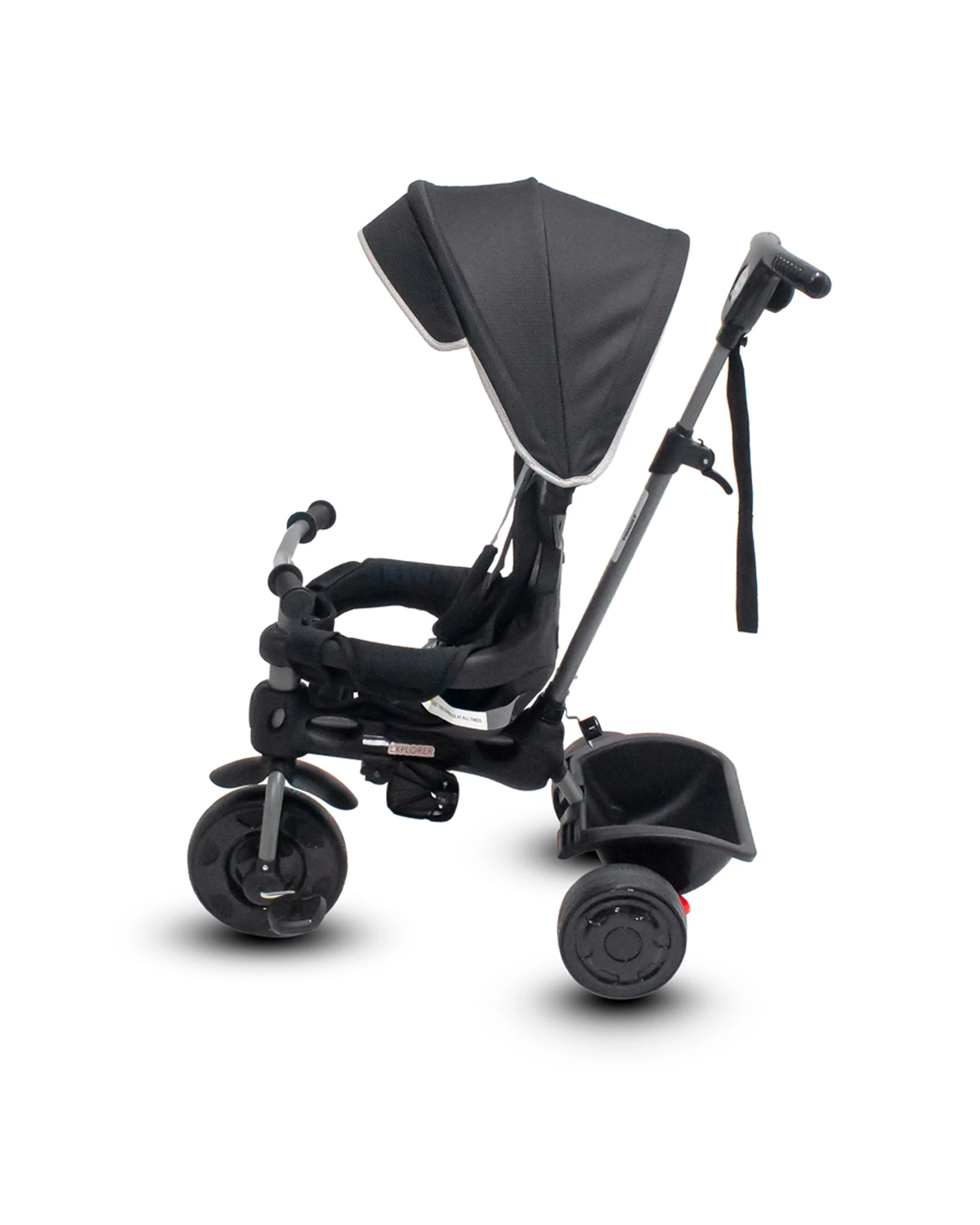 5 Vee Bee Explorer Kids Toddler Trike Ride On Black With Canopy Parent Handle 10-36 Months - Black, 5 of 9