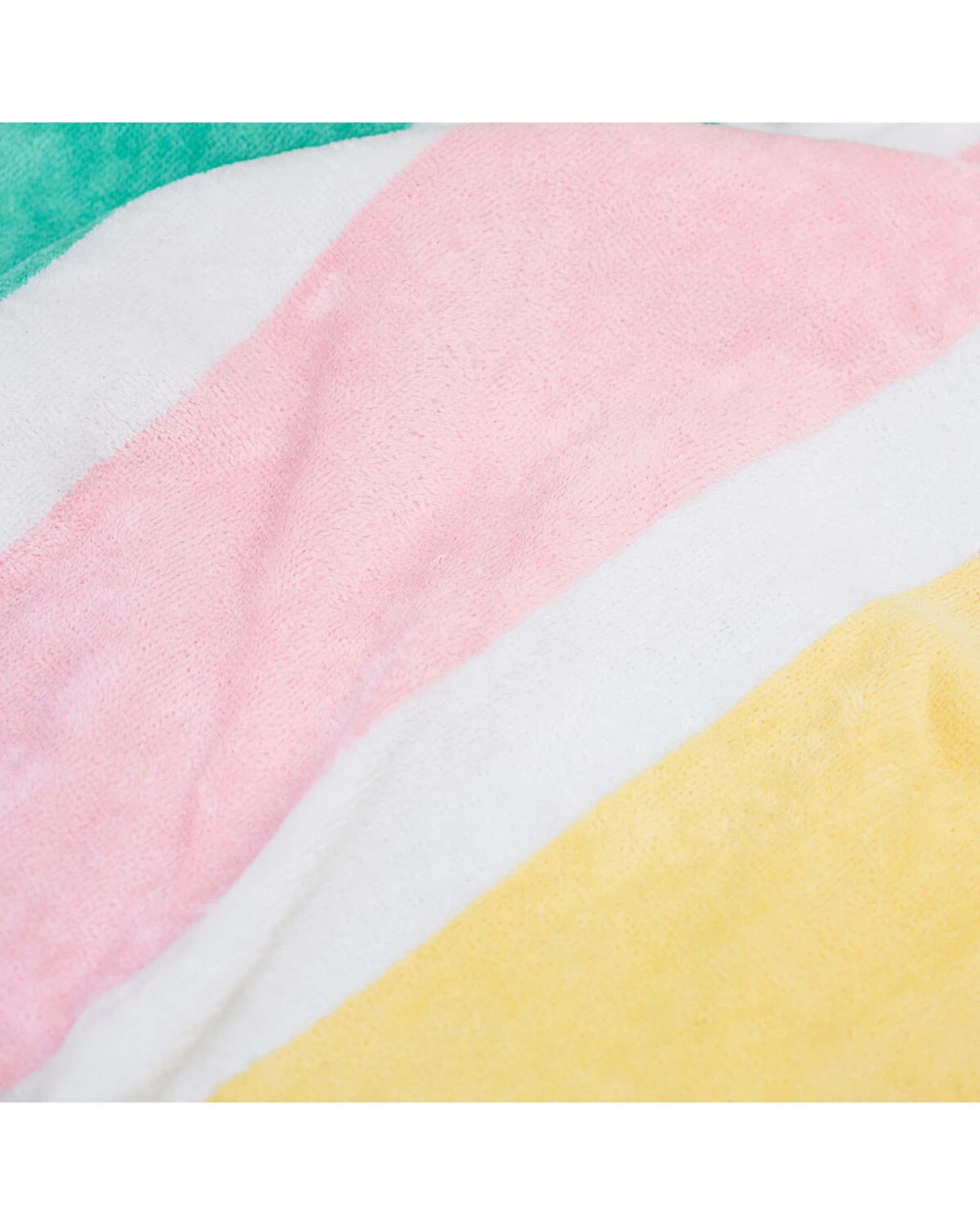 2 Minikins Cotton Velour Beach Towel Girls Awning Stripe 75x150cm - Multi, 2 of 3