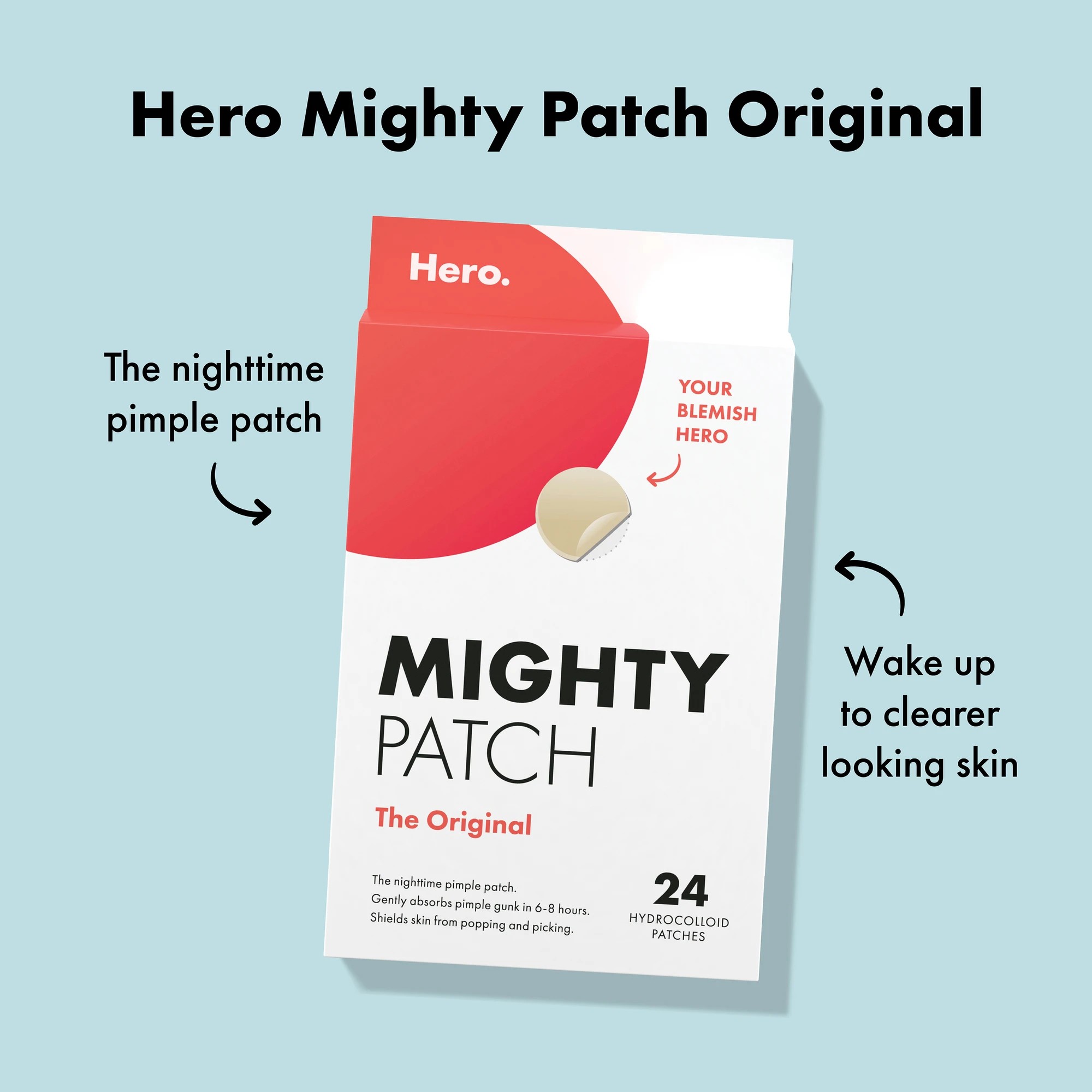 8 Hero 24 Pack Mighty Patch The Original Pimple Patches - Hydrocolloid, 8 of 9
