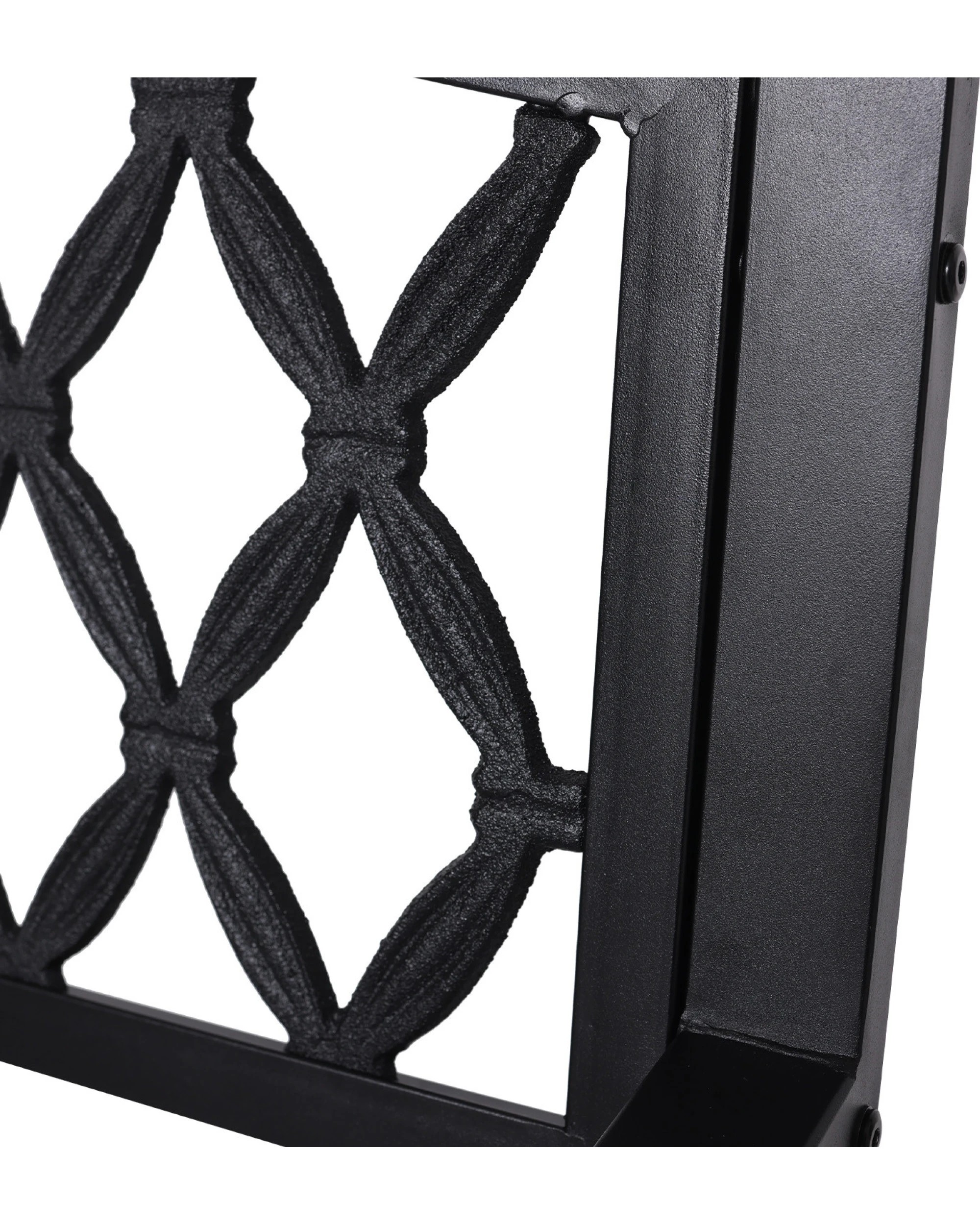 6 Wallaroo Steel Outdoor 2 to 3 Seater Garden Bench Rust Resistant Cast Iron 300kg Capacity - Black, 6 of 10