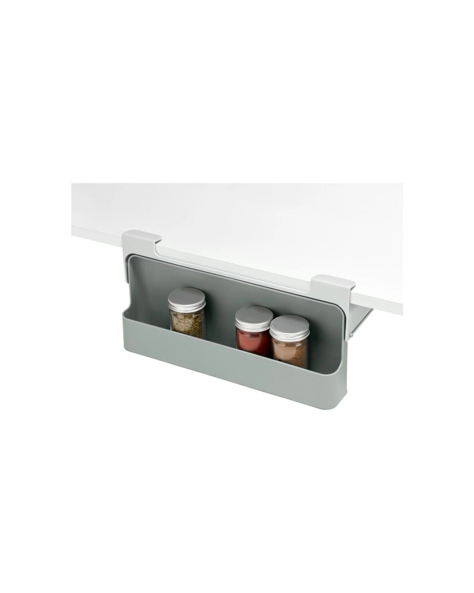 2 Joseph Joseph CupboardStore Under Shelf Spice Rack Kitchen Organiser Pull-Out Spice Holder Stone - Beige, 2 of 7