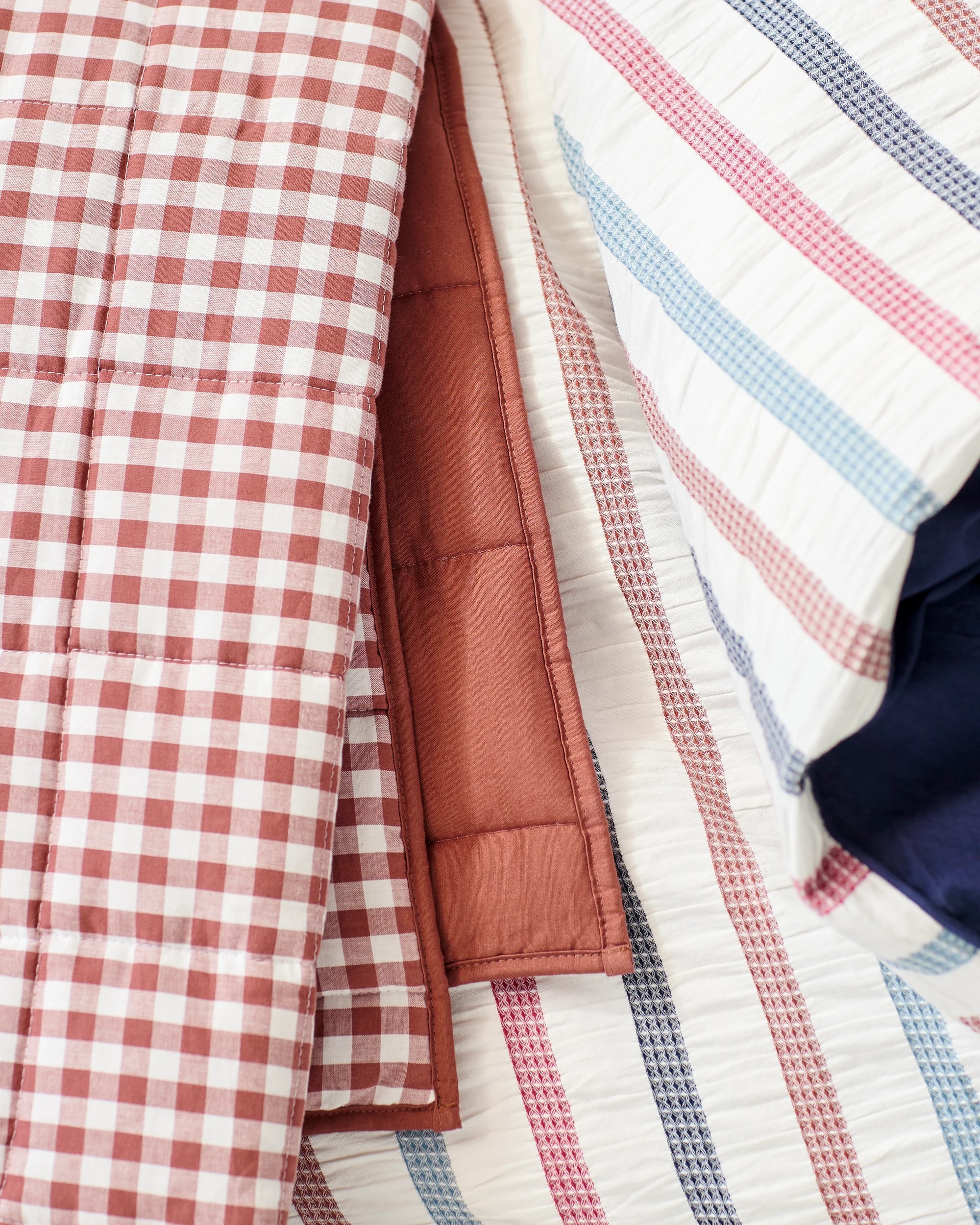 4 Target Frankie Waffle Stripe Seersucker Kids Quilt Cover Set - Queen Bed - Blue, 4 of 9