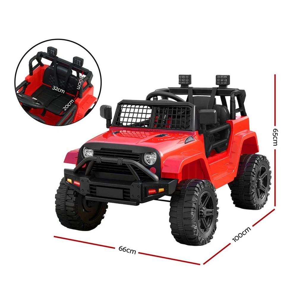 2 Rigo Kids Electric Ride On Car Jeep Toy Cars Remote 12V Red - Red, 2 of 5