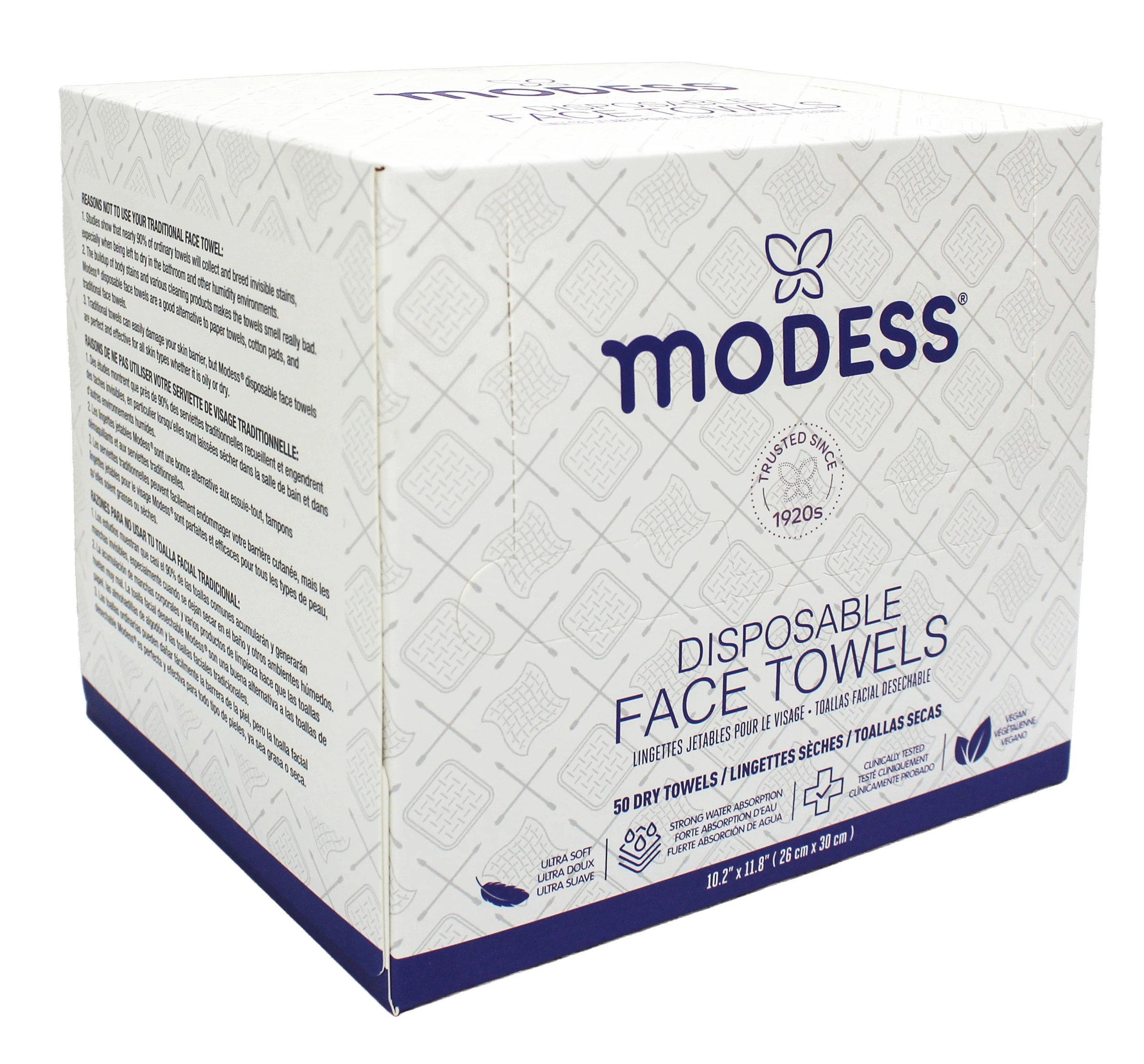 4 50 Pack Modess Disposable Dry Face Towels, 4 of 4