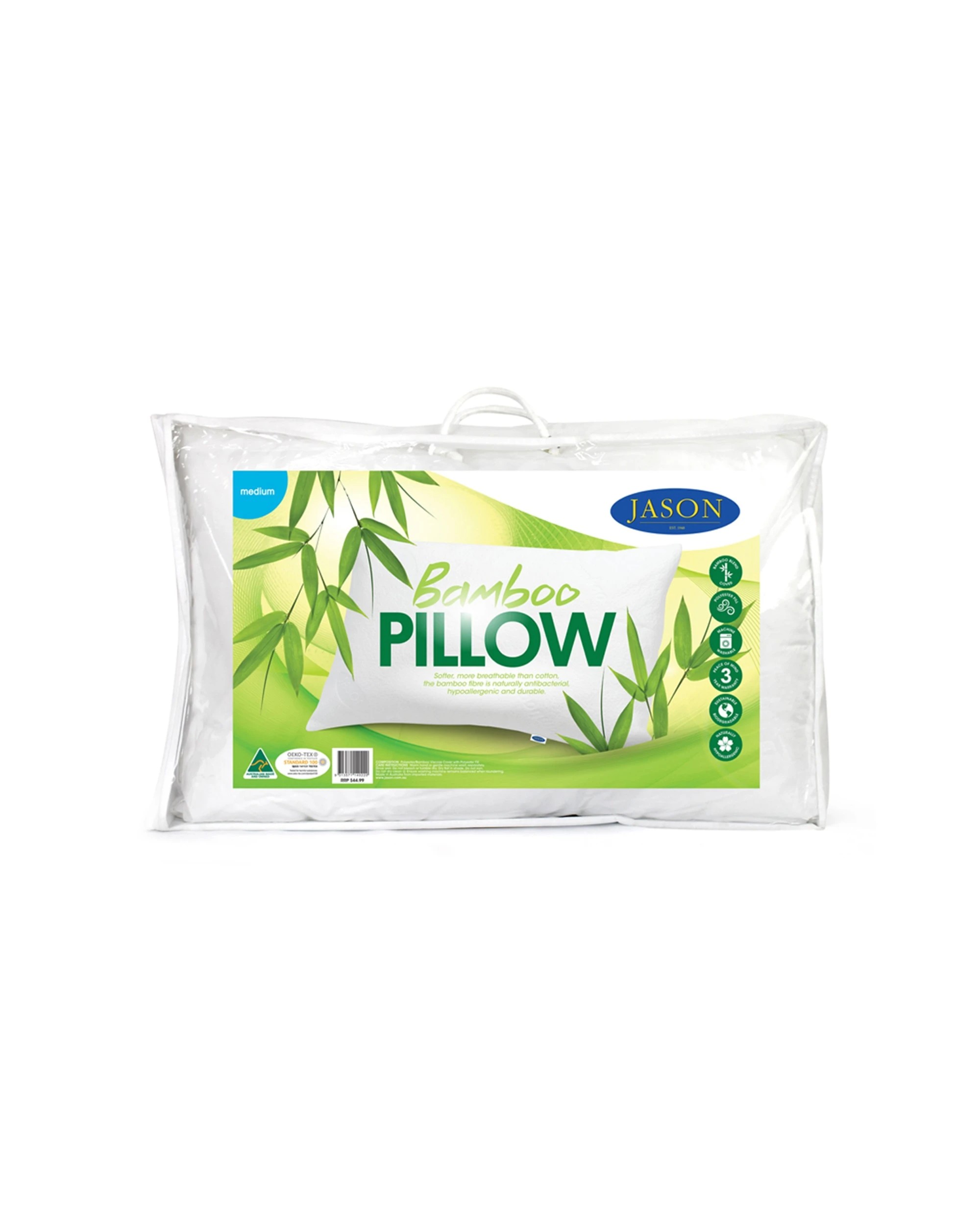 1 Jason Medium Sleeping Pillow Home Bedding - White, 1 of 4