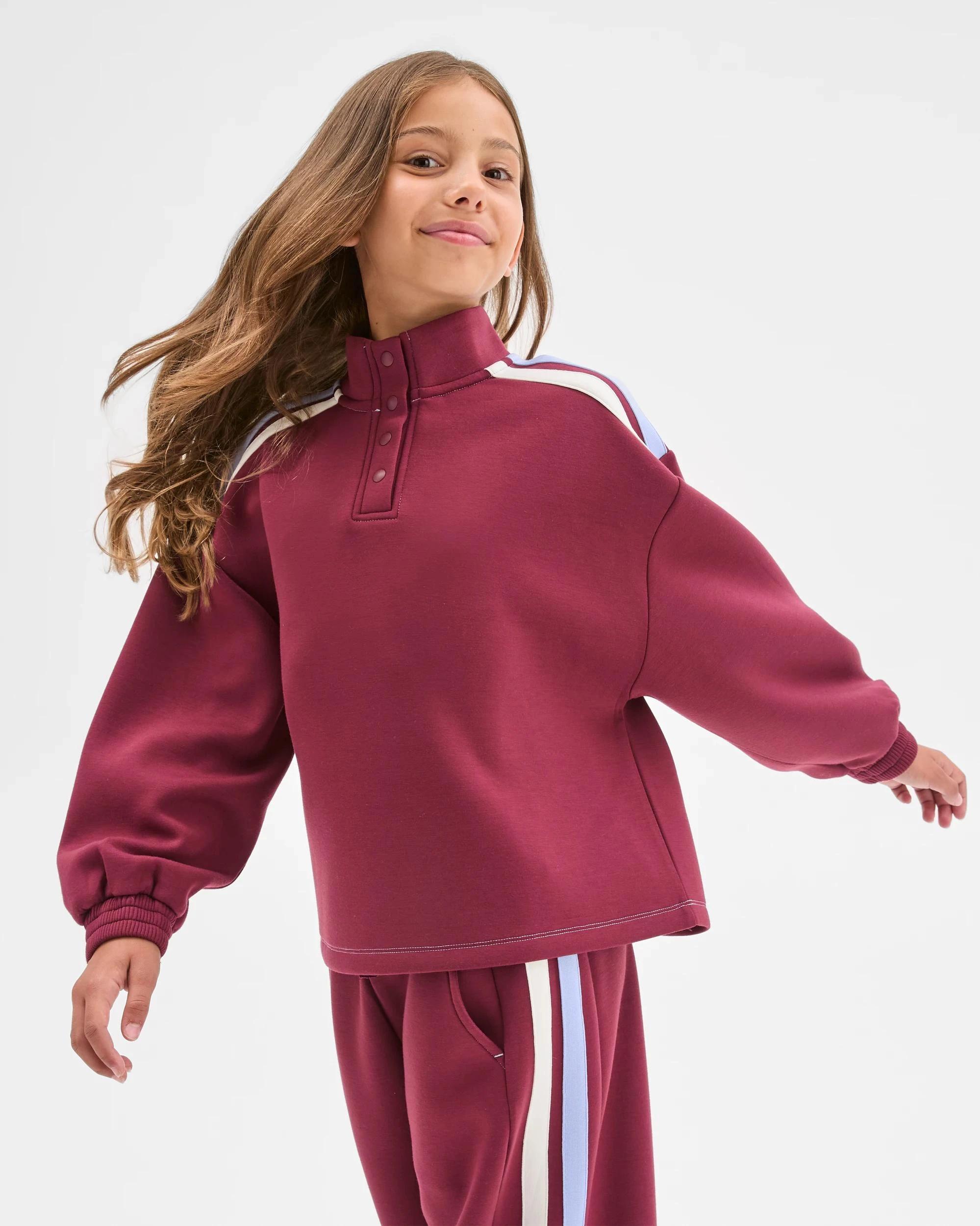 5 Target Kids Scuba Fleece Balloon Sleeve Jumper BURGUNDY, 5 of 8