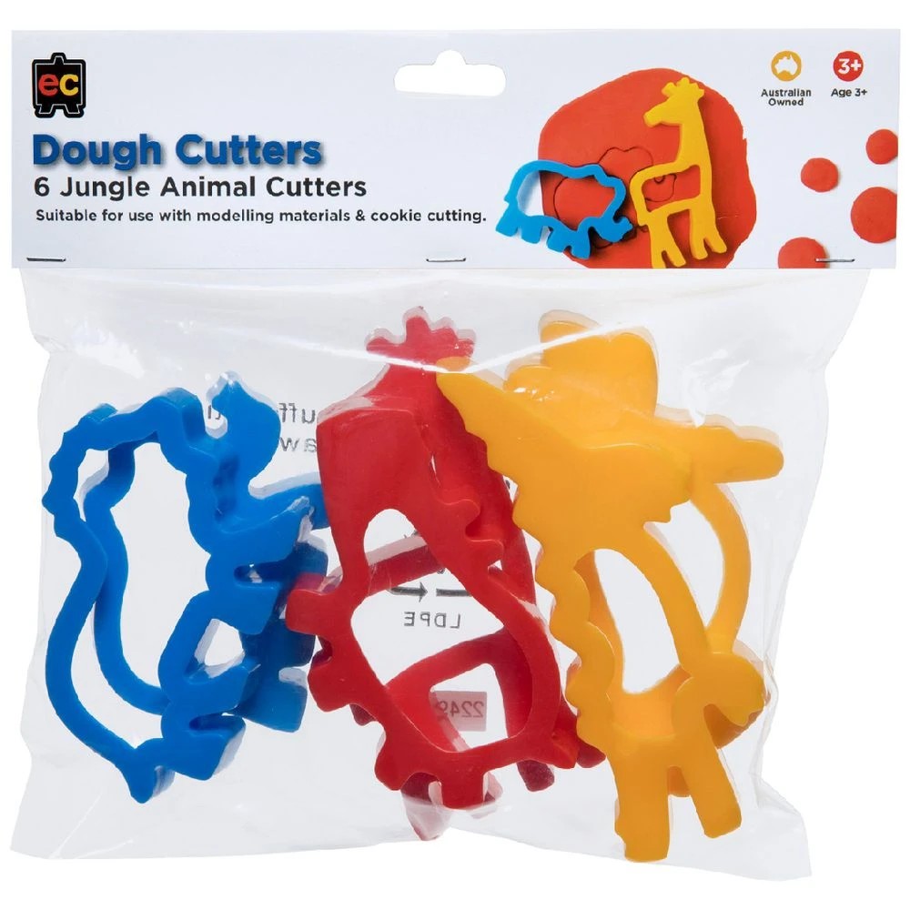 1 Educational Colours Jungle Dough Cutters 6 Pack, 1 of 2