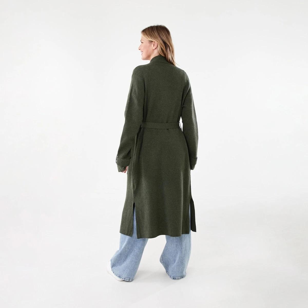4 Trench Coatigan Grn Olive, 4 of 9