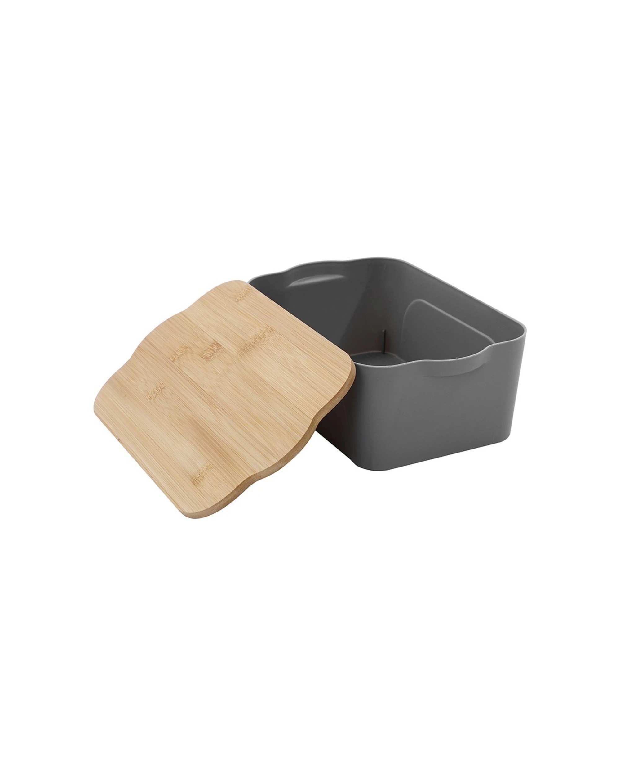 4 Boxsweden Reno Storage Box 3.3L 28cm Stylish Bamboo Lid Stackable BPA - Assorted, 4 of 4