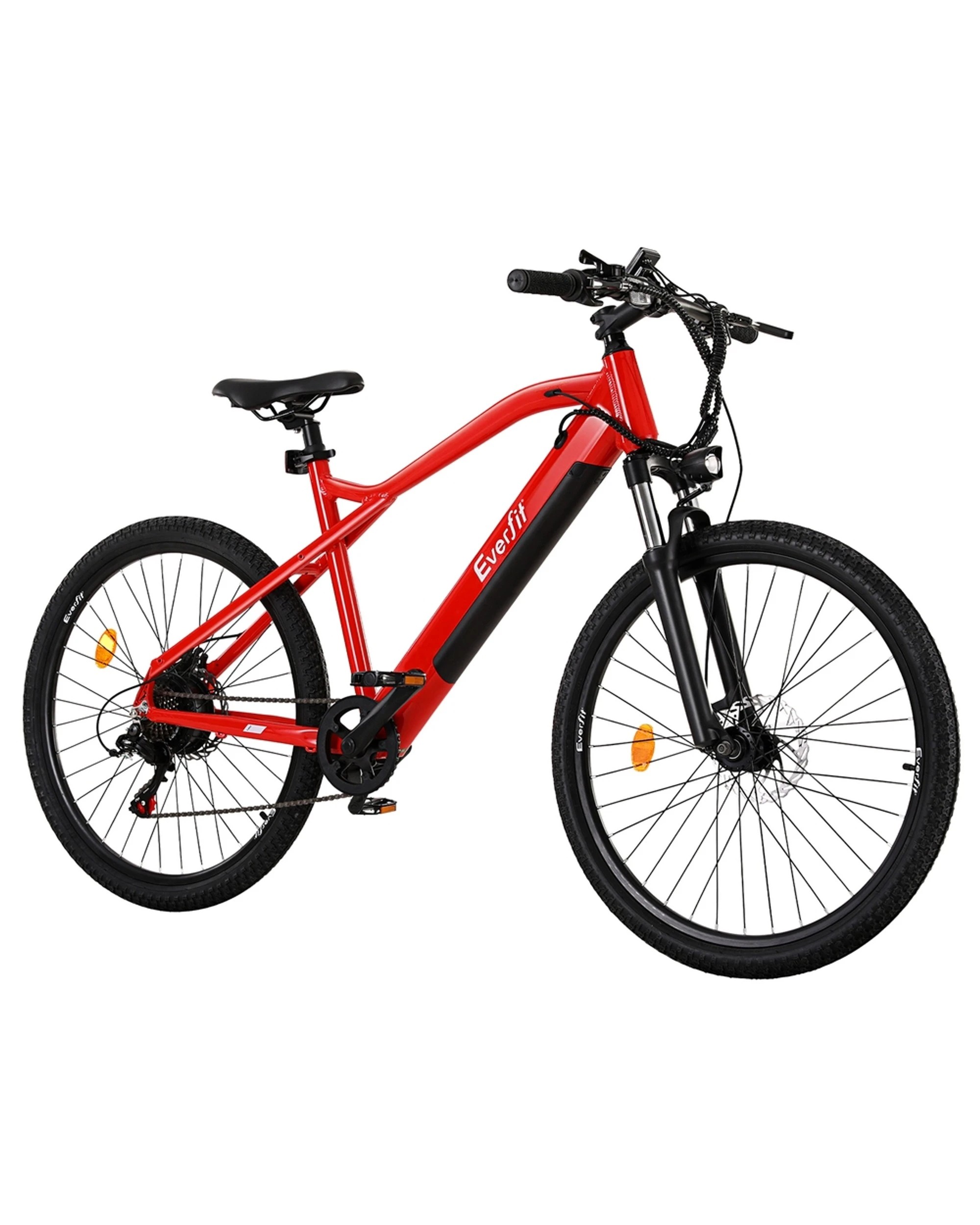 1 Everfit 26 Inch Electric Bike Mountain Bicycle eBike Built-in Battery 250W - Red, 1 of 5