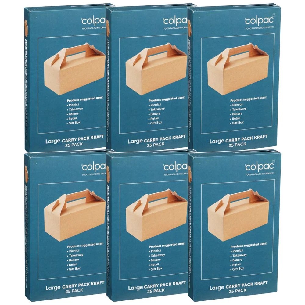 1 Colpac Large Carry Pack Kraft 150 Pack, 1 of 2