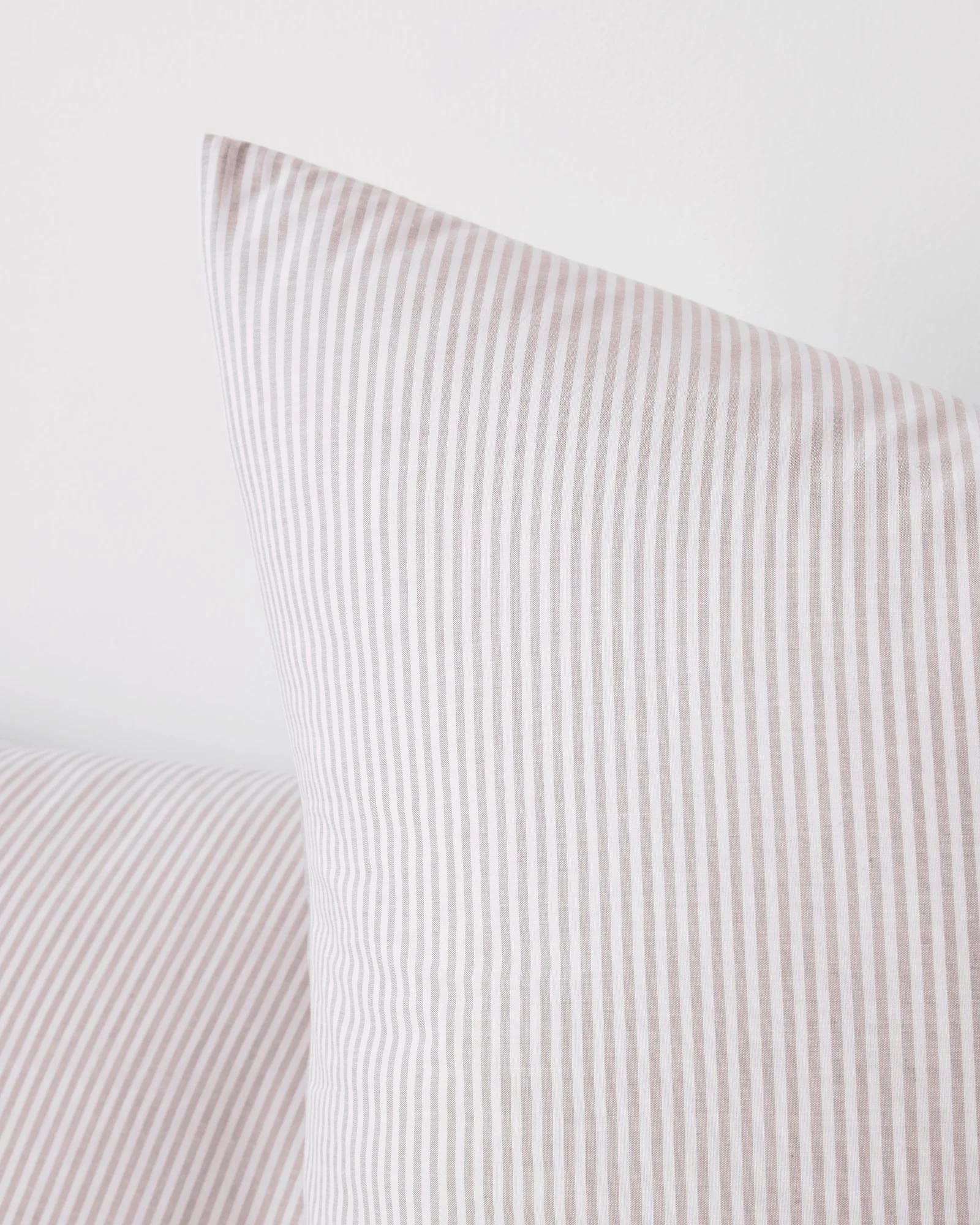 2 Target Hampton Stripe European Pillowcase - Queen Bed - Natural, 2 of 2