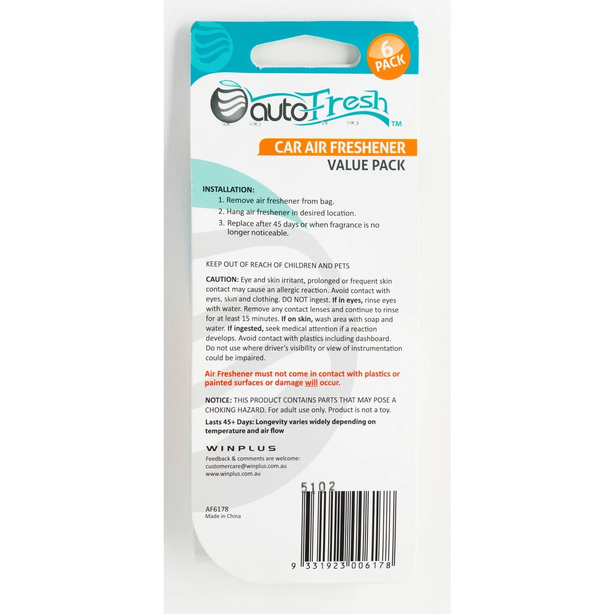 2 Autofresh Car Air Fresheners - Pack of 6, 2 of 2