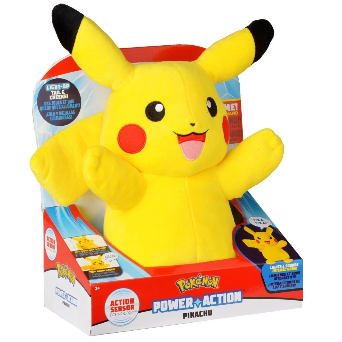 1 Pokemon Power Action Pikachu Plush, 1 of 4
