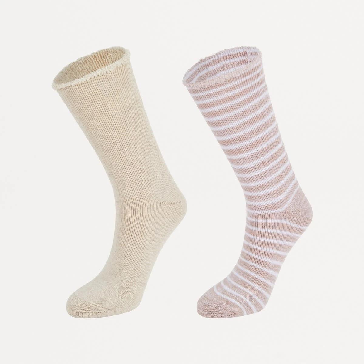 1 2 Pack Outdoor Hiking Socks Pnk Stripe, 1 of 3