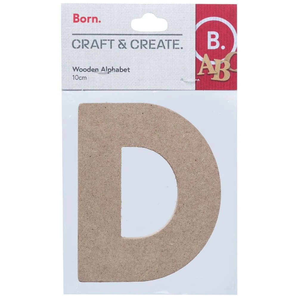 1 Born Wooden Alphabet Letter D 10cm, 1 of 3