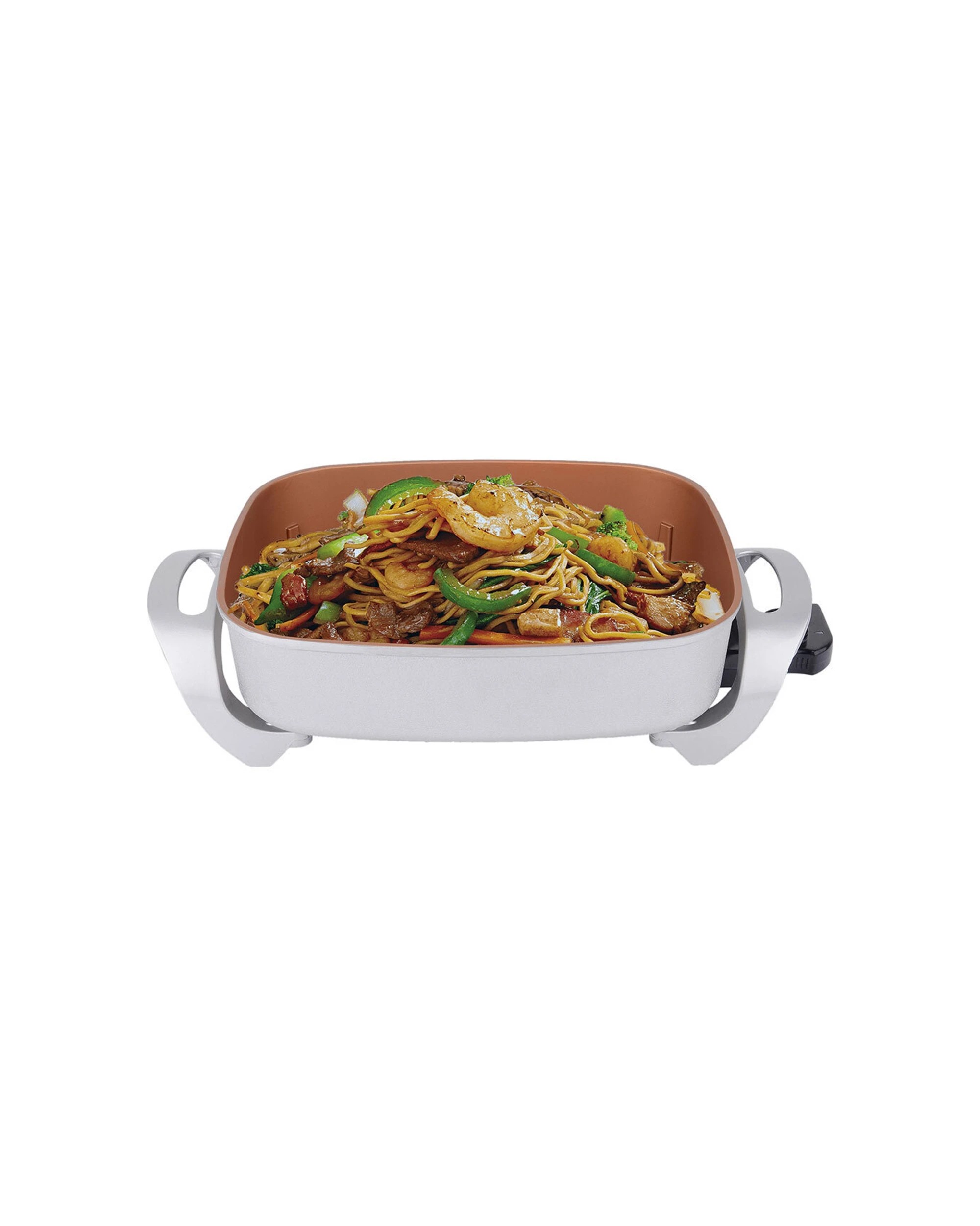 1 Healthy Choice Electric Fry Pan 7.9l 38cm Non-stick 1500w Frying Cookware Copper - White, 1 of 7