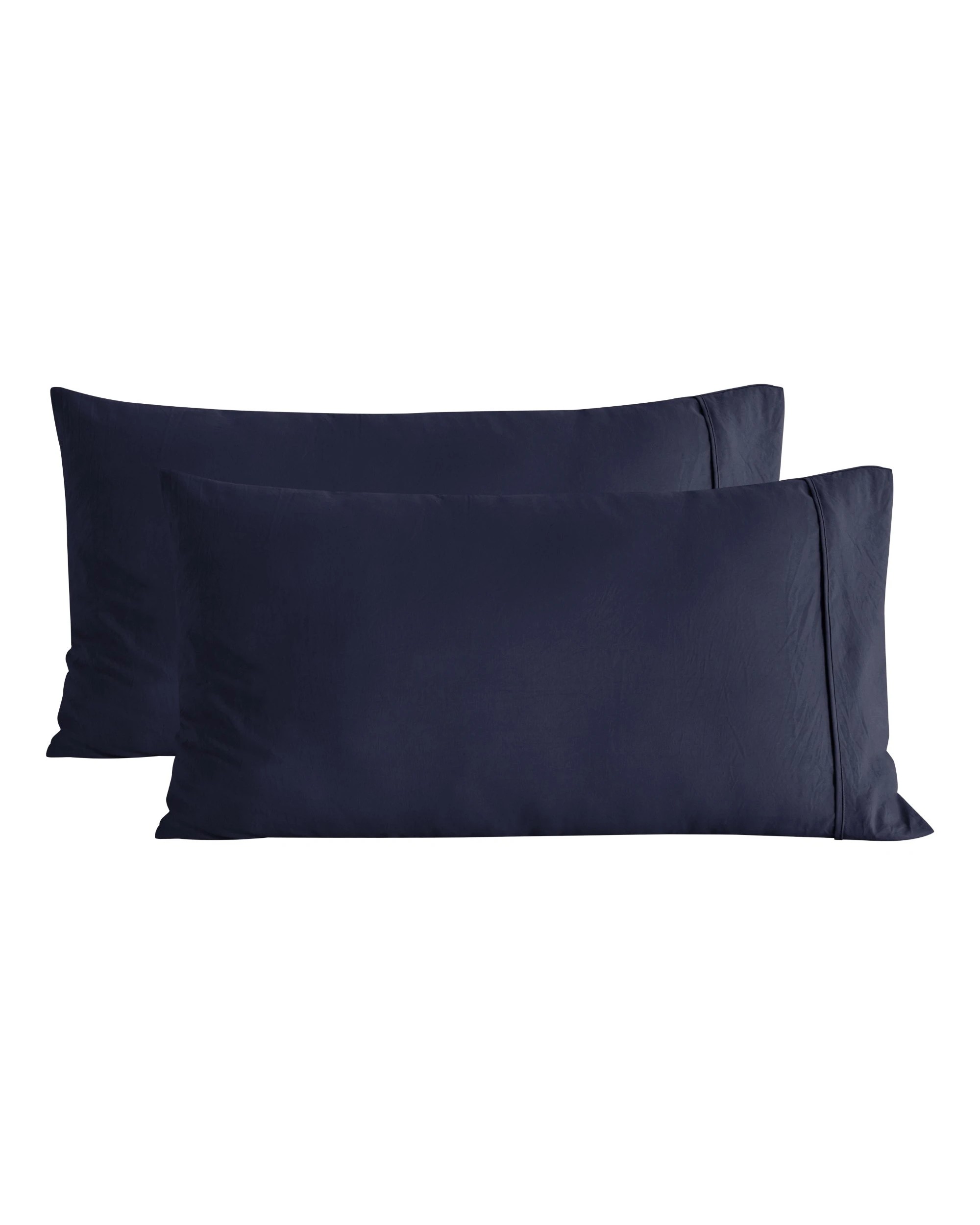5 Dreamaker Superfine Washed Microfibre King Pillowcase Twin Pack - Navy, 5 of 5