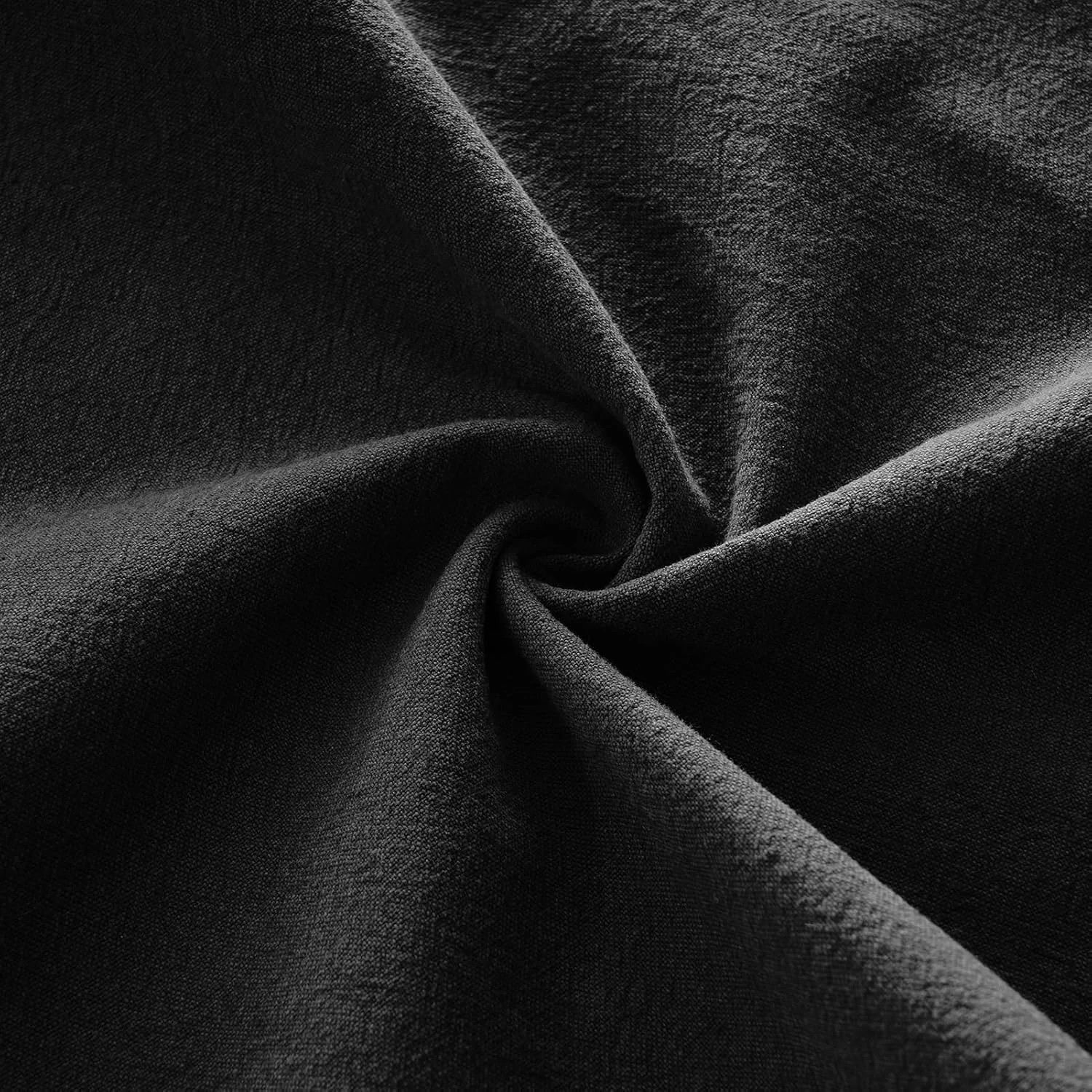 3 Gioia Casa 2-Pack Linen-Cotton Blend Cushion Covers 45x45cm - Black, 3 of 3