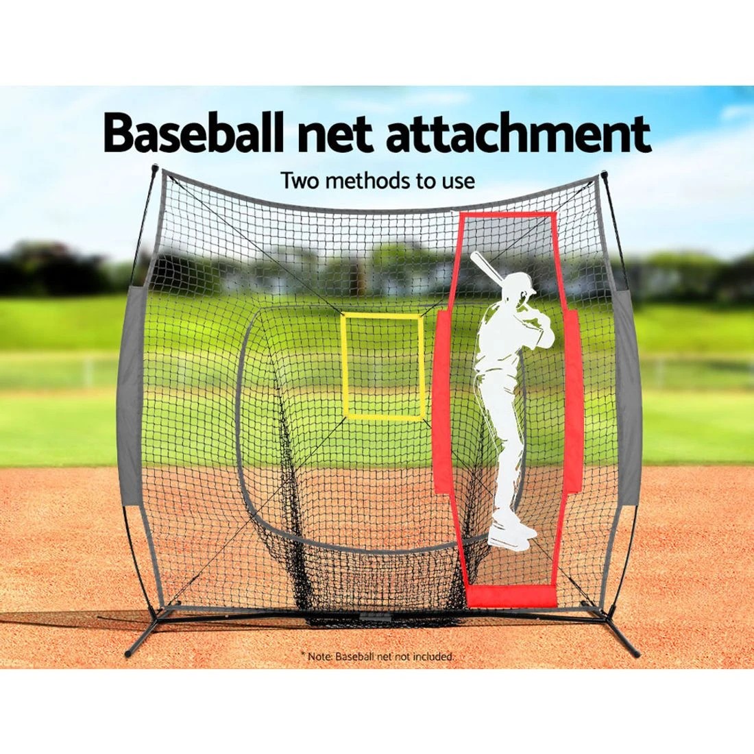 4 Everfit Baseball Net Pitching Kit with Stand Rebound Net Training Aid - Multi, 4 of 6