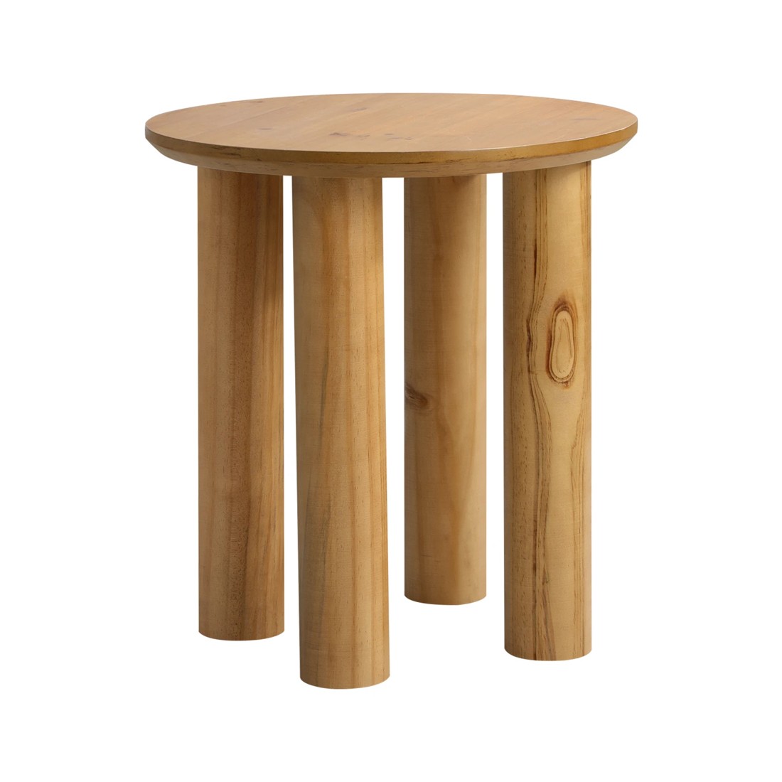 1 Oikiture Coffee Table Side End Tables Sofa Desk Bedside Nightstand Round
 - Natural, 1 of 10