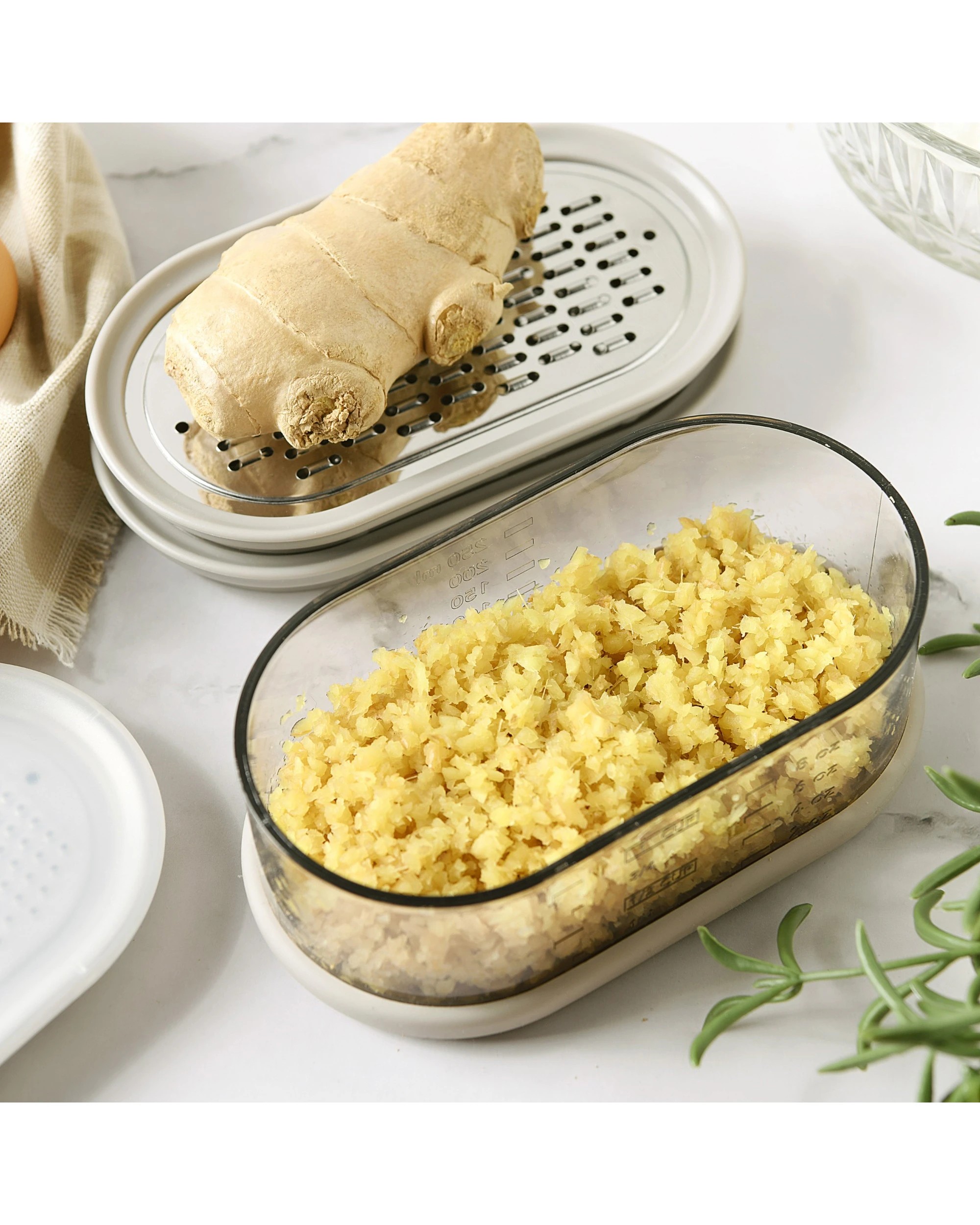 2 Gourmet Kitchen Modern Mini Grater Set 14.2x8.1x5.9cm - Grey, 2 of 8