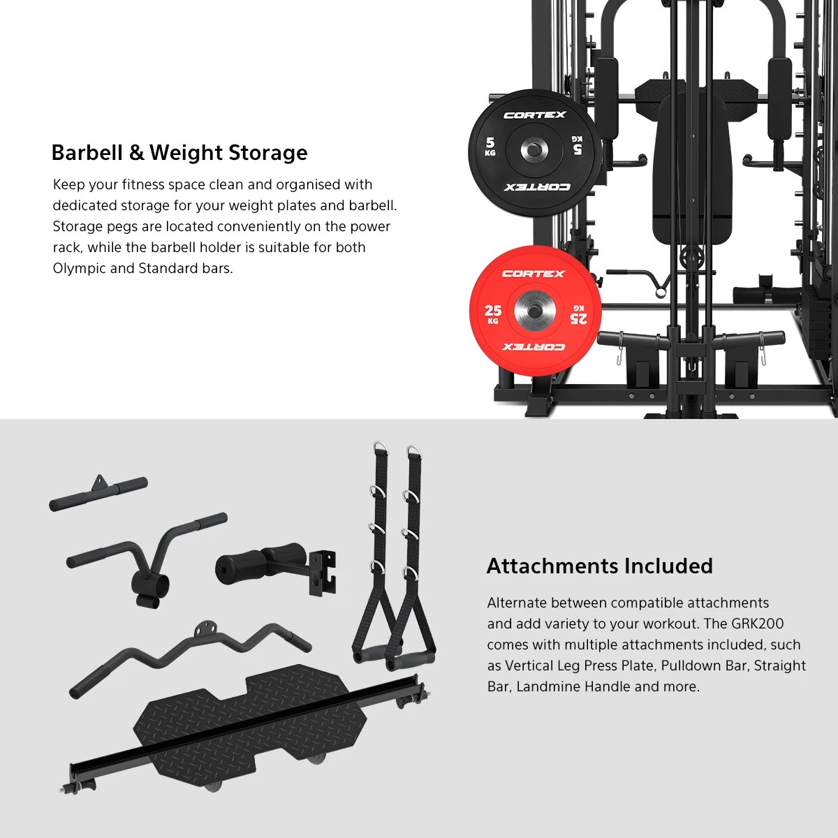 7 LSG GRK200 10-in-1 Home Gym Station, Power Rack, Smith Machine and Cable Crossover - Black, 7 of 7