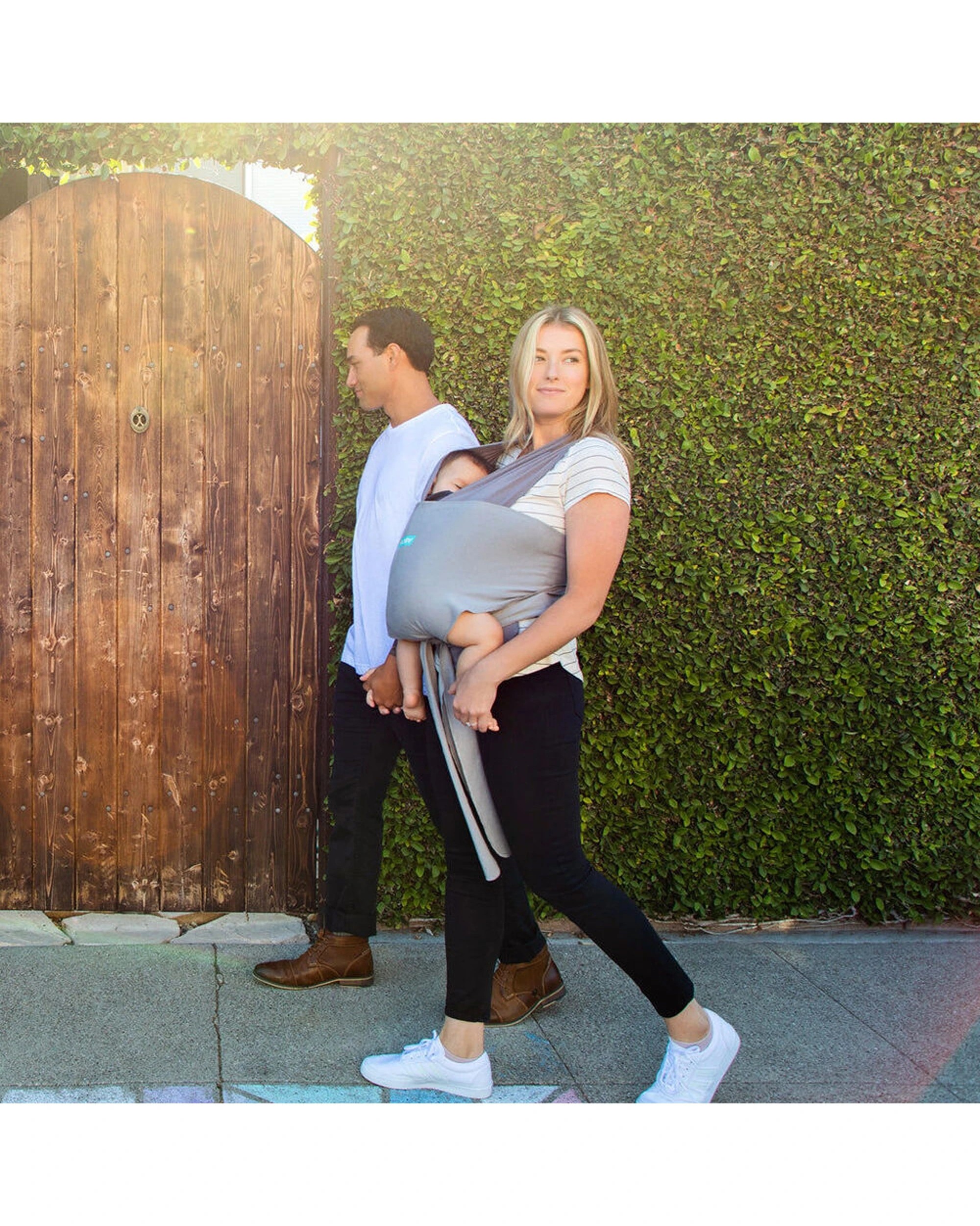 3 Moby Babystudio Easy Wrap Smoked Pearl Hybrid Cotton Baby Newborn Infant Carrier - Grey, 3 of 3