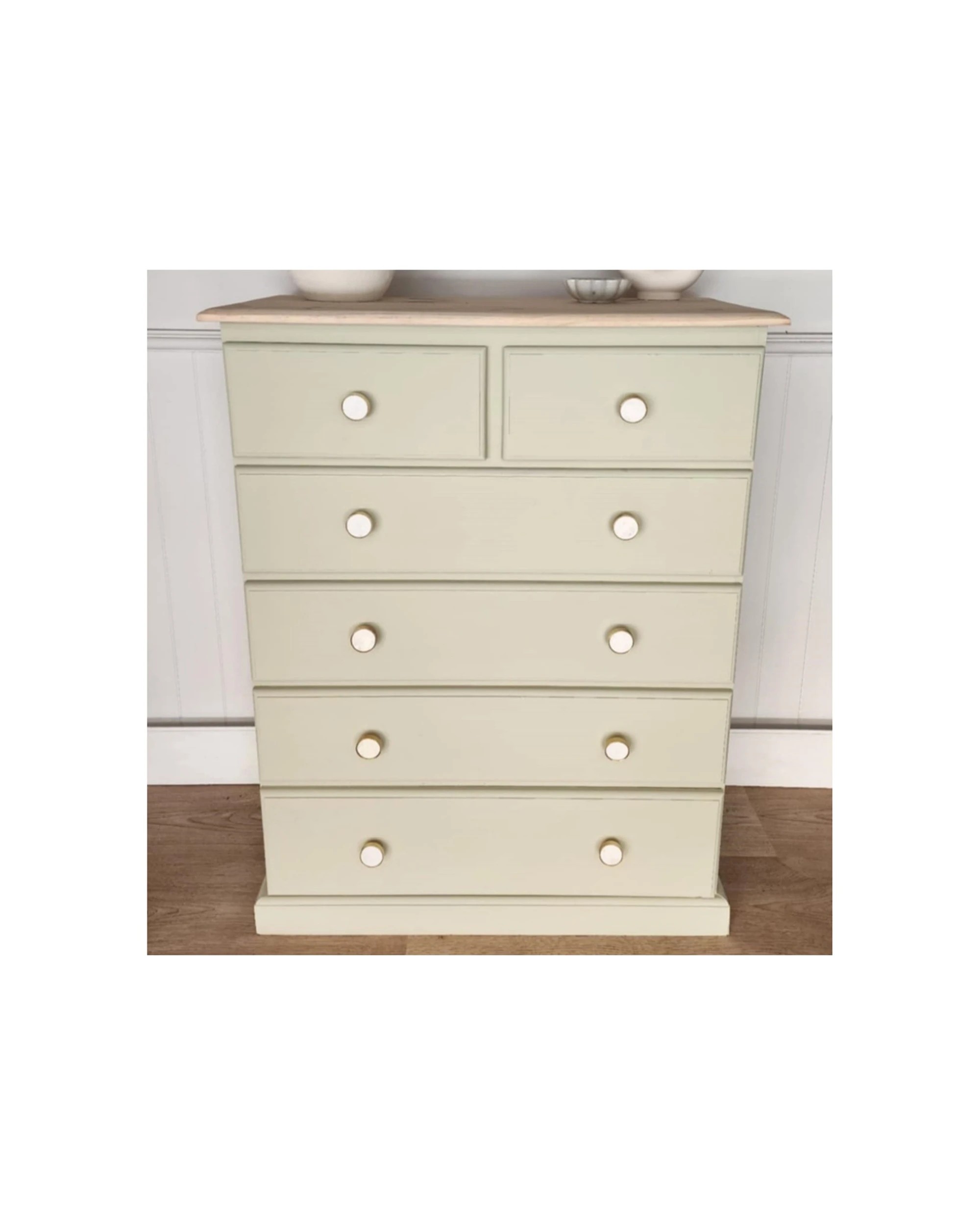 6 Mezzie+Frank Chalk Effect 0.5L Interior Water Based Furniture Paint Eucalyptus - Green, 6 of 7