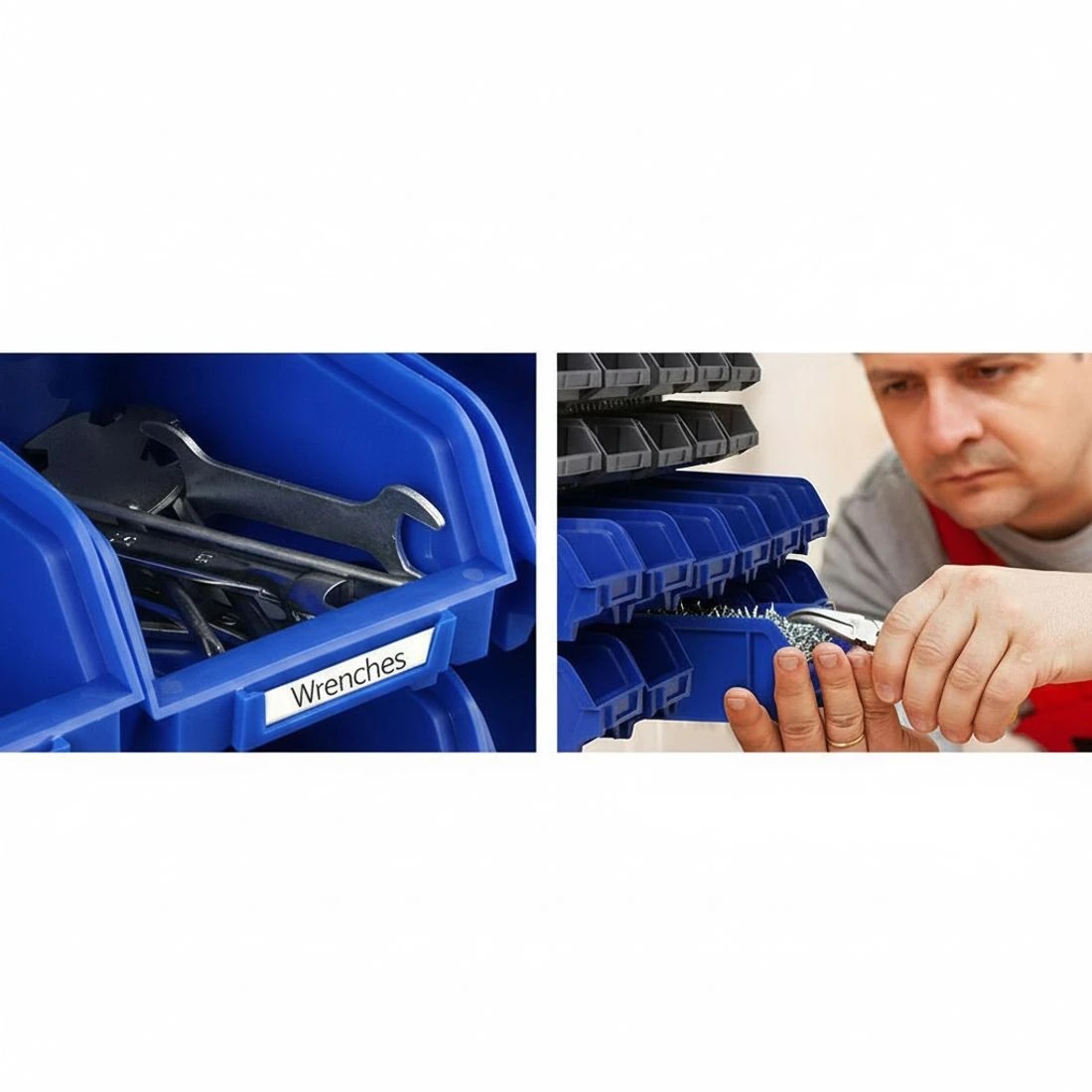 4 Giantz 60 Storage Bin Rack Wall Mounted, 4 of 5