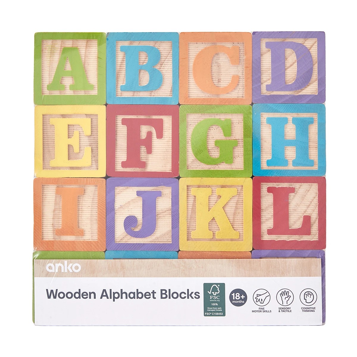 8 Wooden Alphabet Blocks, 8 of 9