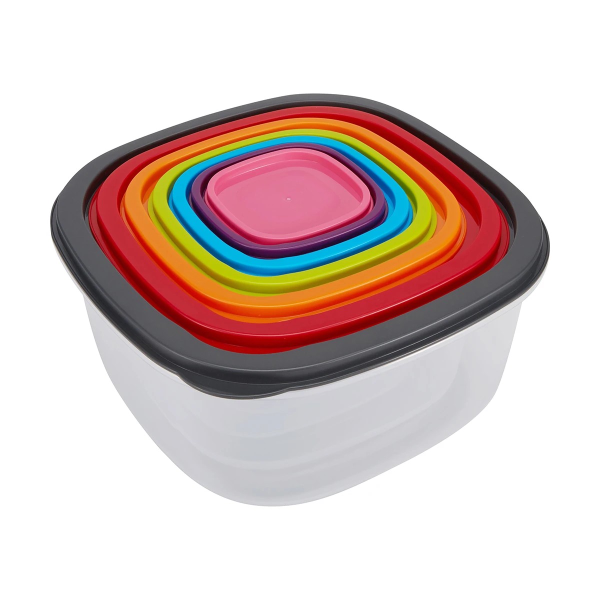 1 7 Piece Square Food Storage Containers, 1 of 7