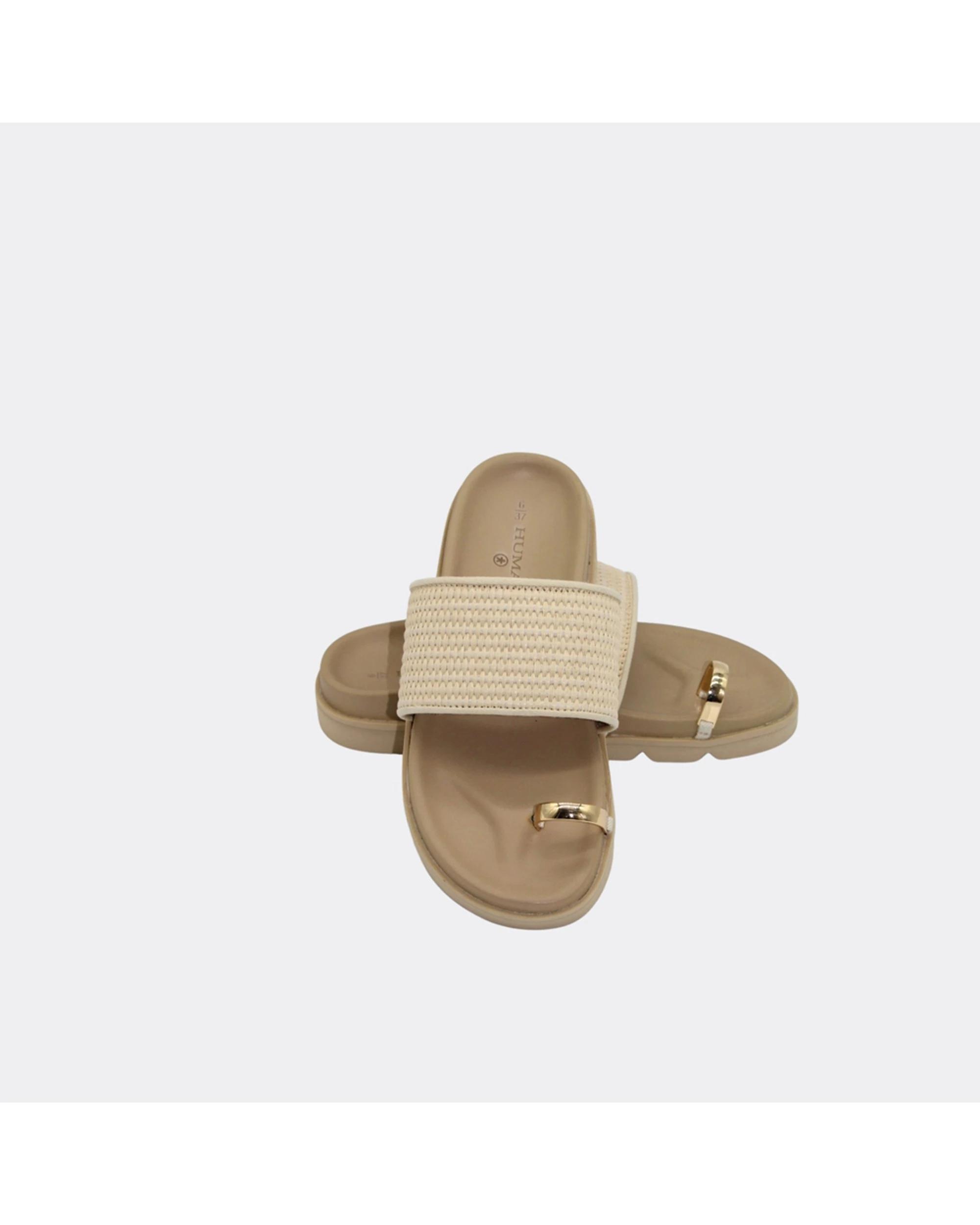 2 Human Shoes Murphy Women's Toe Ring Sandals Woven Raffia Padded Natural NATURAL, 2 of 6