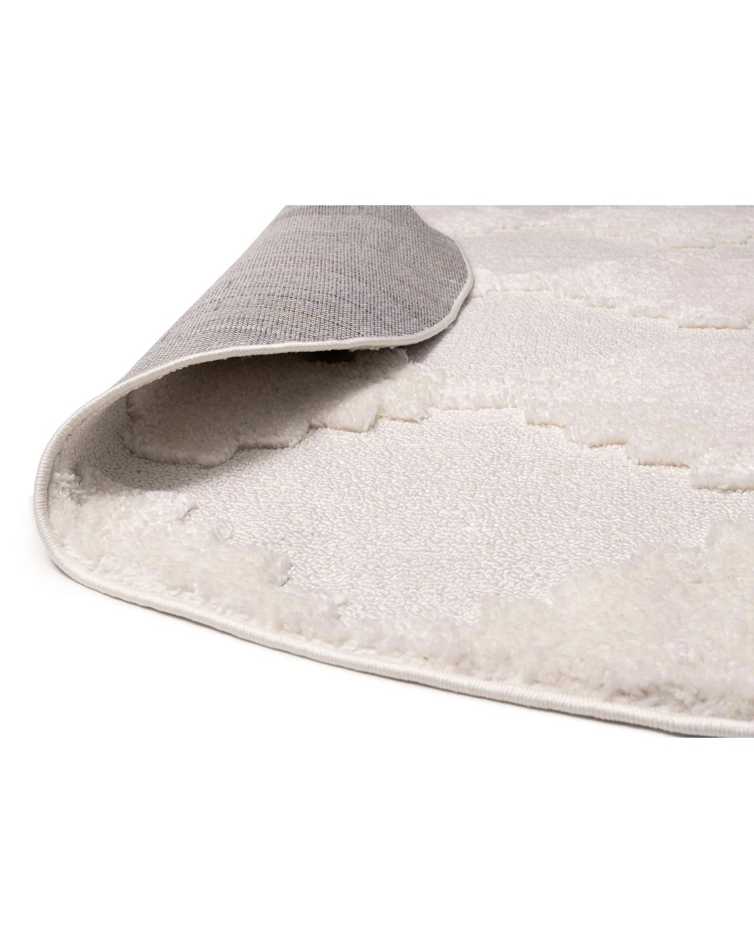 Loopsie Ilora Checkered Round Rug-160cm x 160cm - White - Kmart