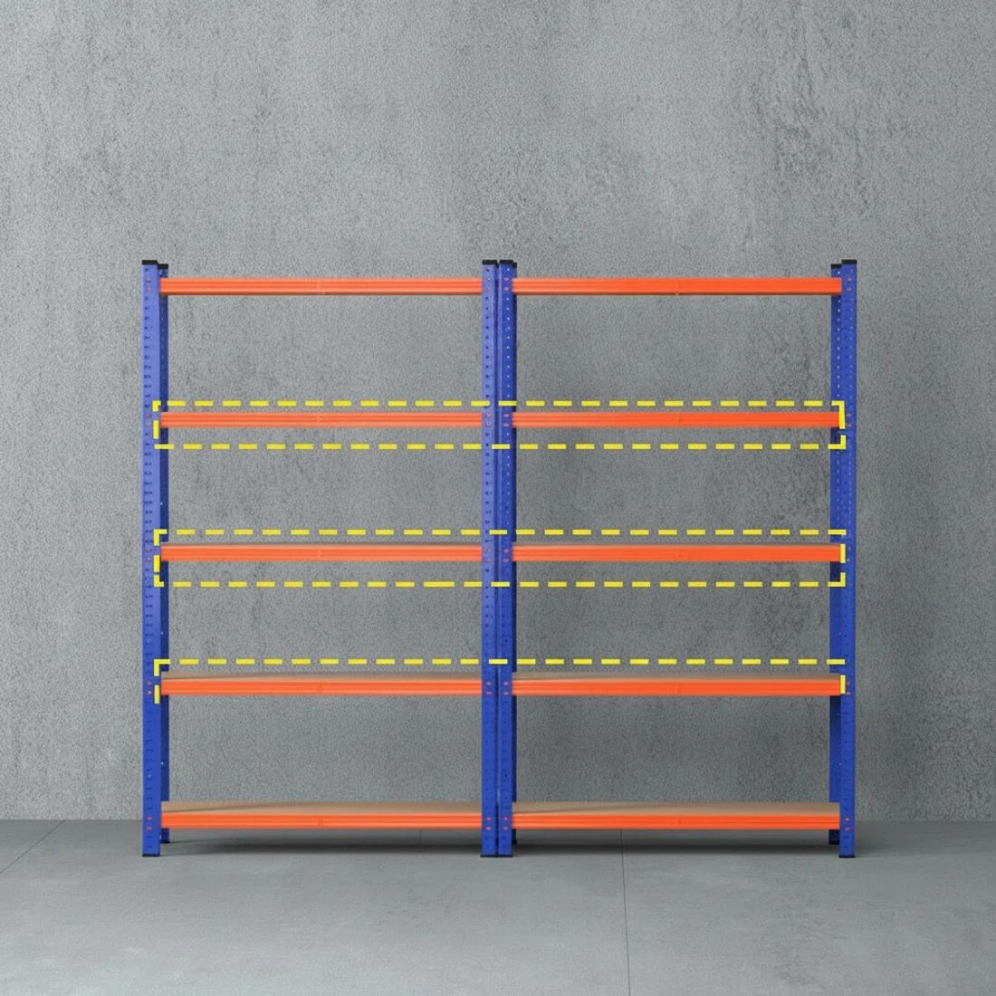 3 2 x 1.8M Giantz Garage Shelving Warehouse Rack - Multi, 3 of 4
