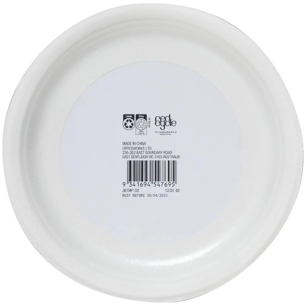 4 J.Burrows Sugarcane Plates 225mm 80 Pack, 4 of 6