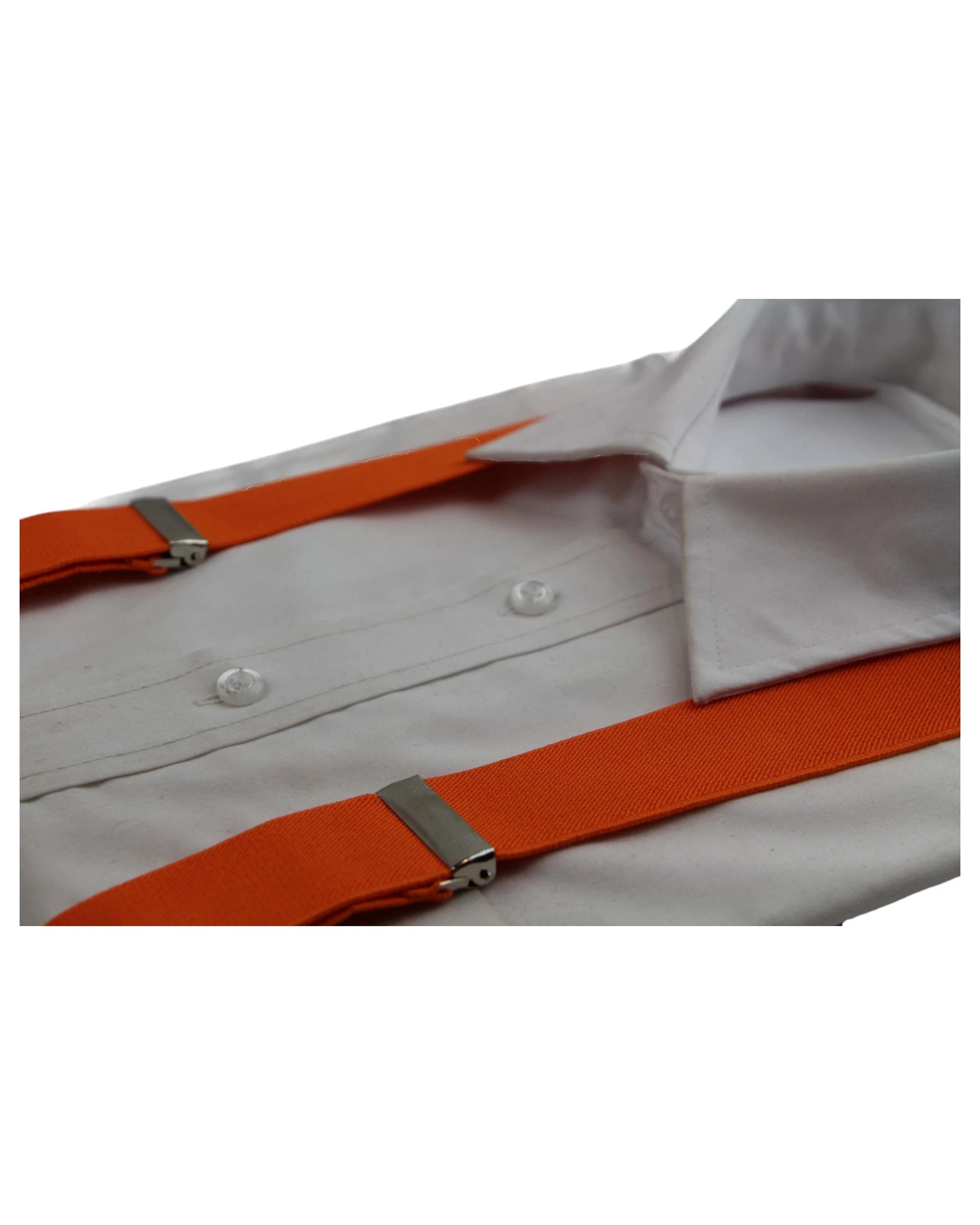 4 Zasel Mens Adjustable Wide Heavy Duty 100cm Suspenders - Orange, 4 of 4